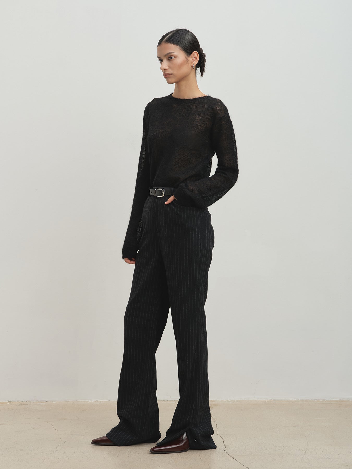 Tonywack - Light Weight Mohair Sweater (Black) product image 1 | TRAB K-Fashion Australia
