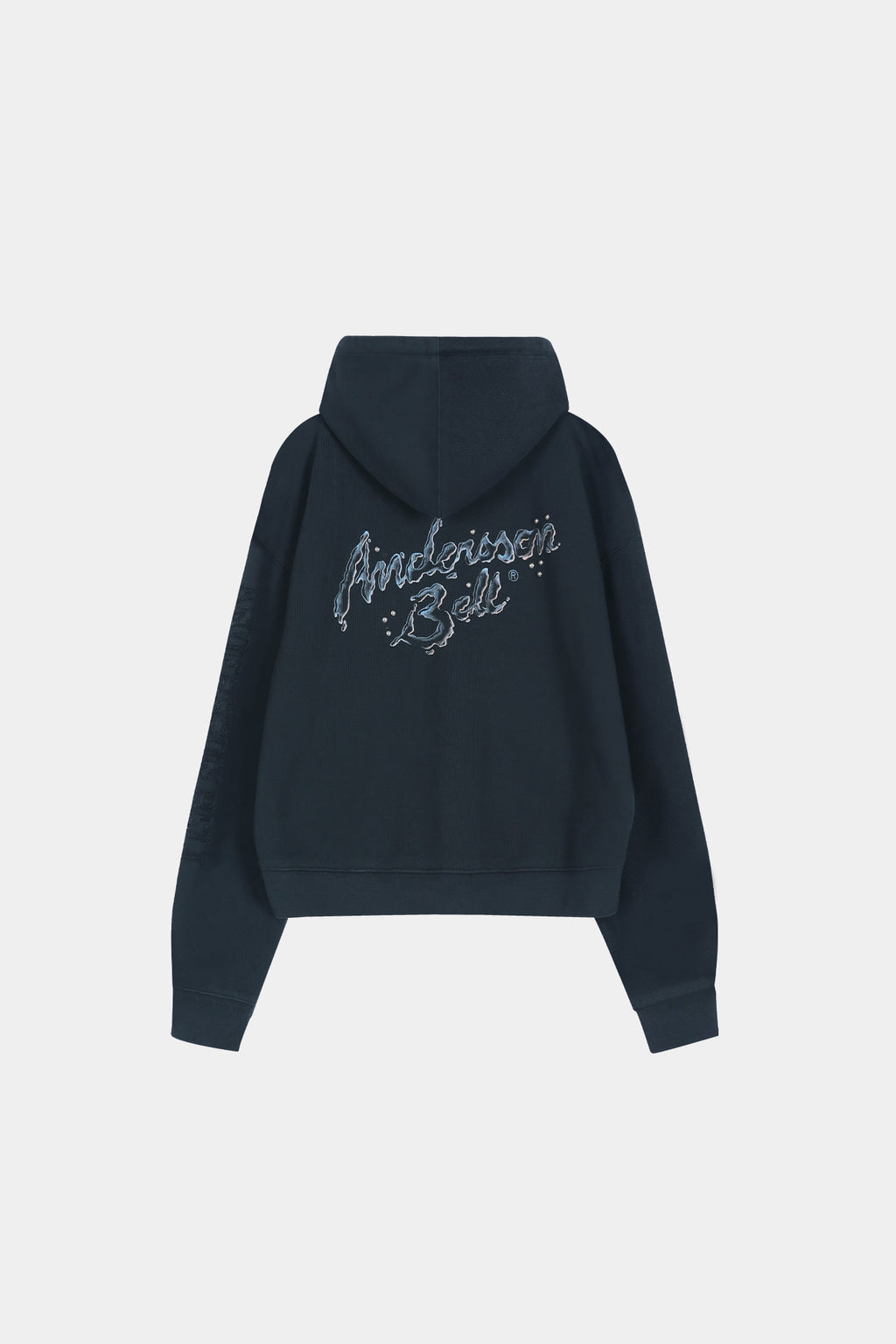 Andersson Bell - (essential) Unisex Patchwork Liquid Logo Hood Zip-Up (charcoal) (Charcoal) product image 12 | TRAB K-Fashion Australia