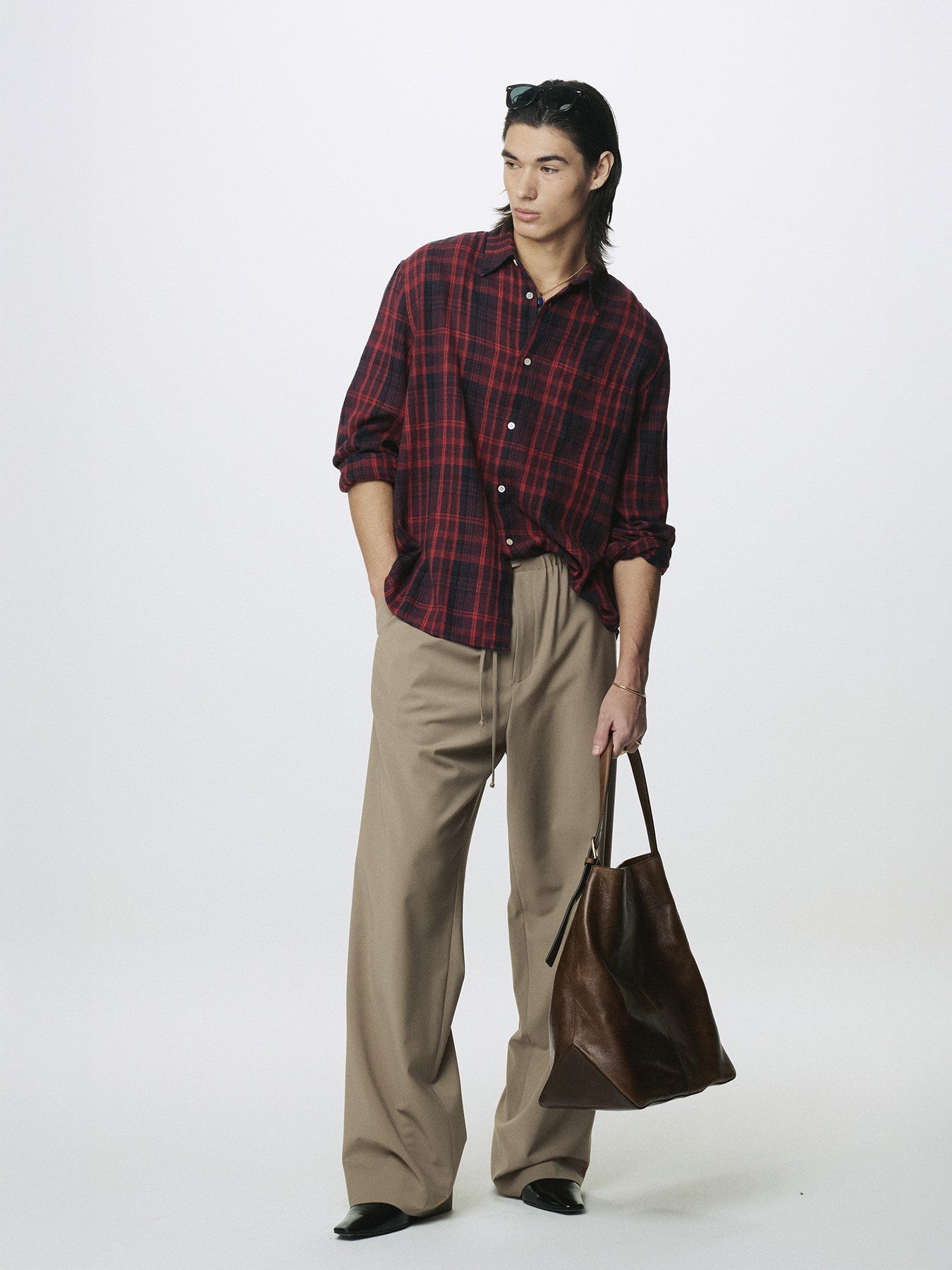 Tonywack - Tropical Wool Drawstring Pants (Beige) product image 2 | TRAB K-Fashion Australia