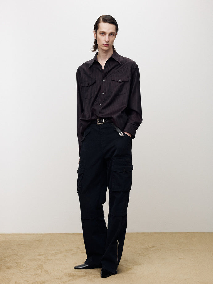 Tonywack - Garment-Washed Utility Cargo Pants (Faded Navy) product image 1 | TRAB K-Fashion Australia