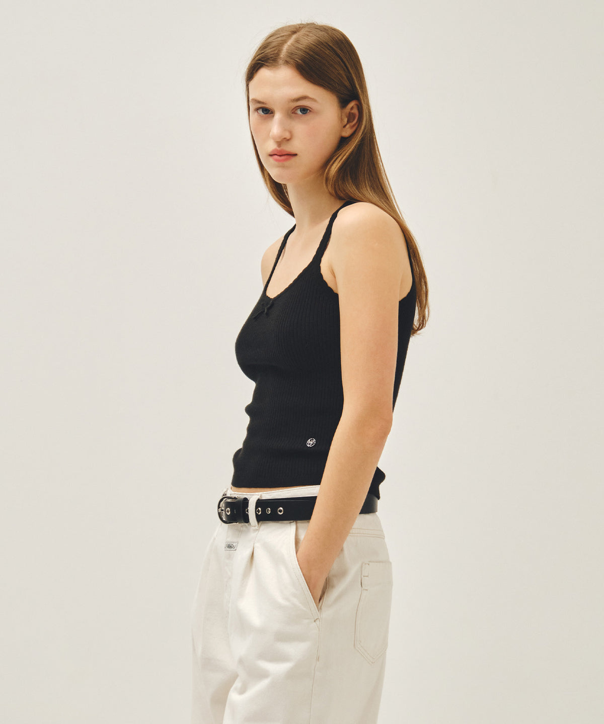 Marithe & Francois Girbaud - Lace Point Knit Vest (Black) product image 2 | TRAB K-Fashion Australia