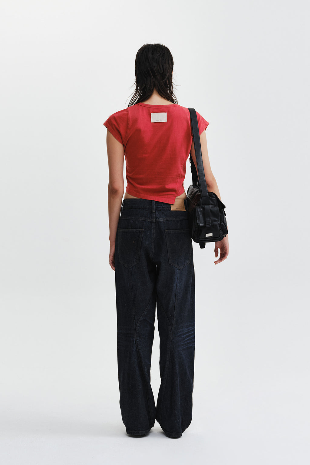 Matin Kim - Curved Cut Slim Top (Red) product image 9 | TRAB K-Fashion Australia