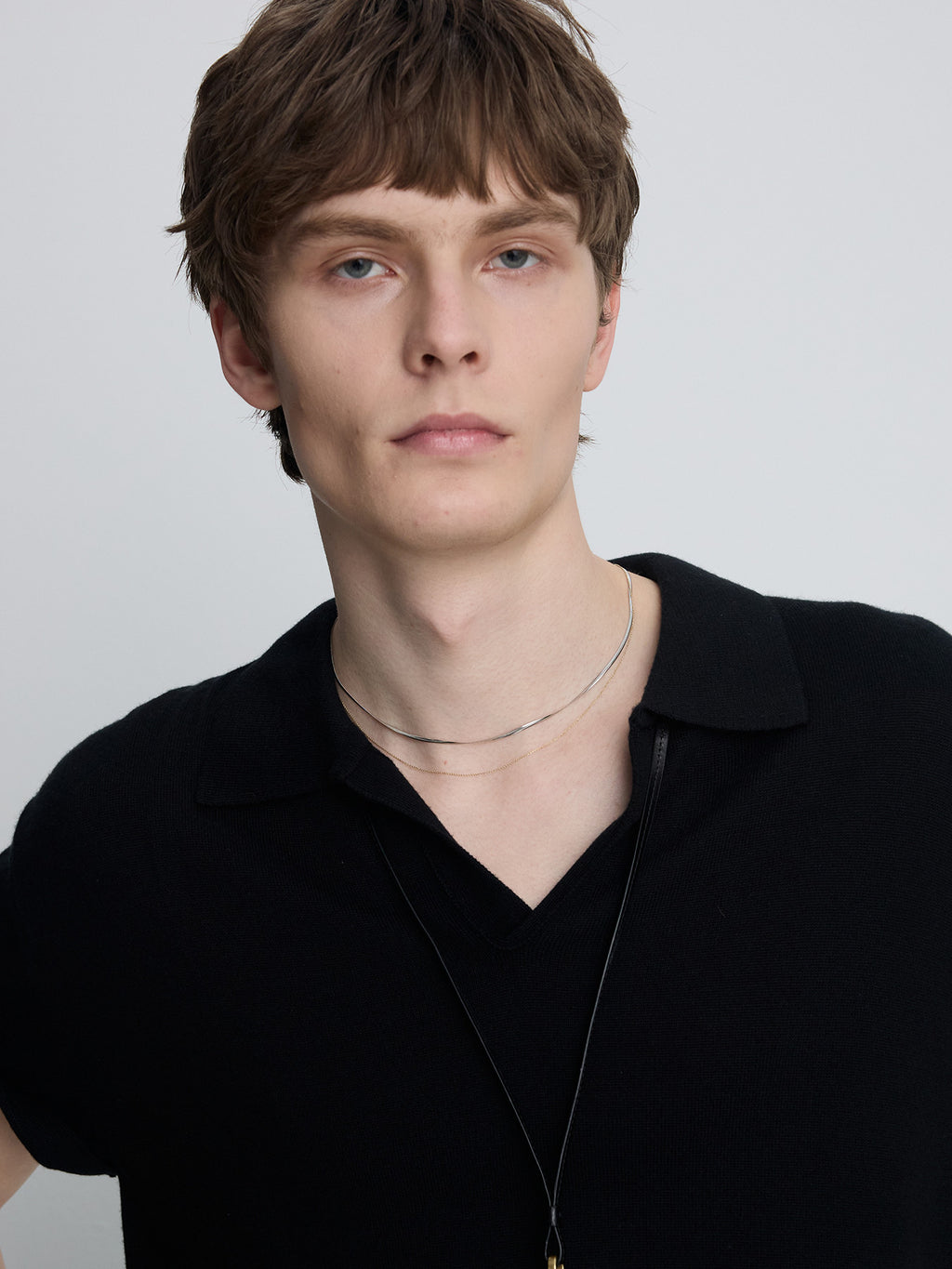 Tonywack - Silk Cashmere Open Collar Knit (Black) product image 7 | TRAB K-Fashion Australia