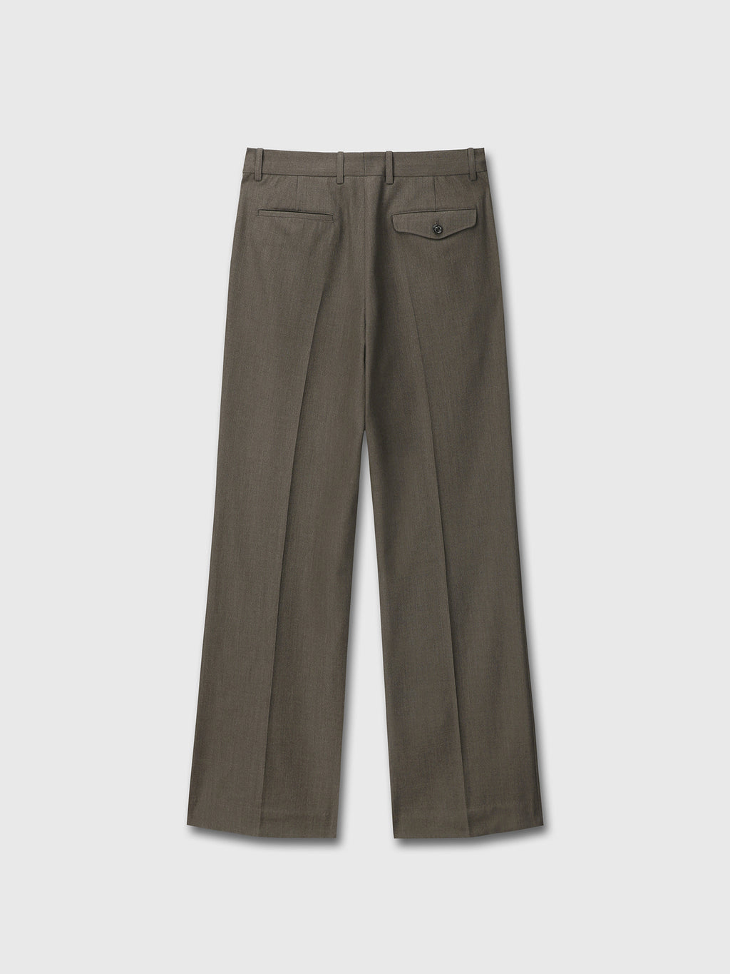 Tonywack - Melange Wool Wide-Leg Pleated Trousers (Hazelnut) product image 9 | TRAB K-Fashion Australia