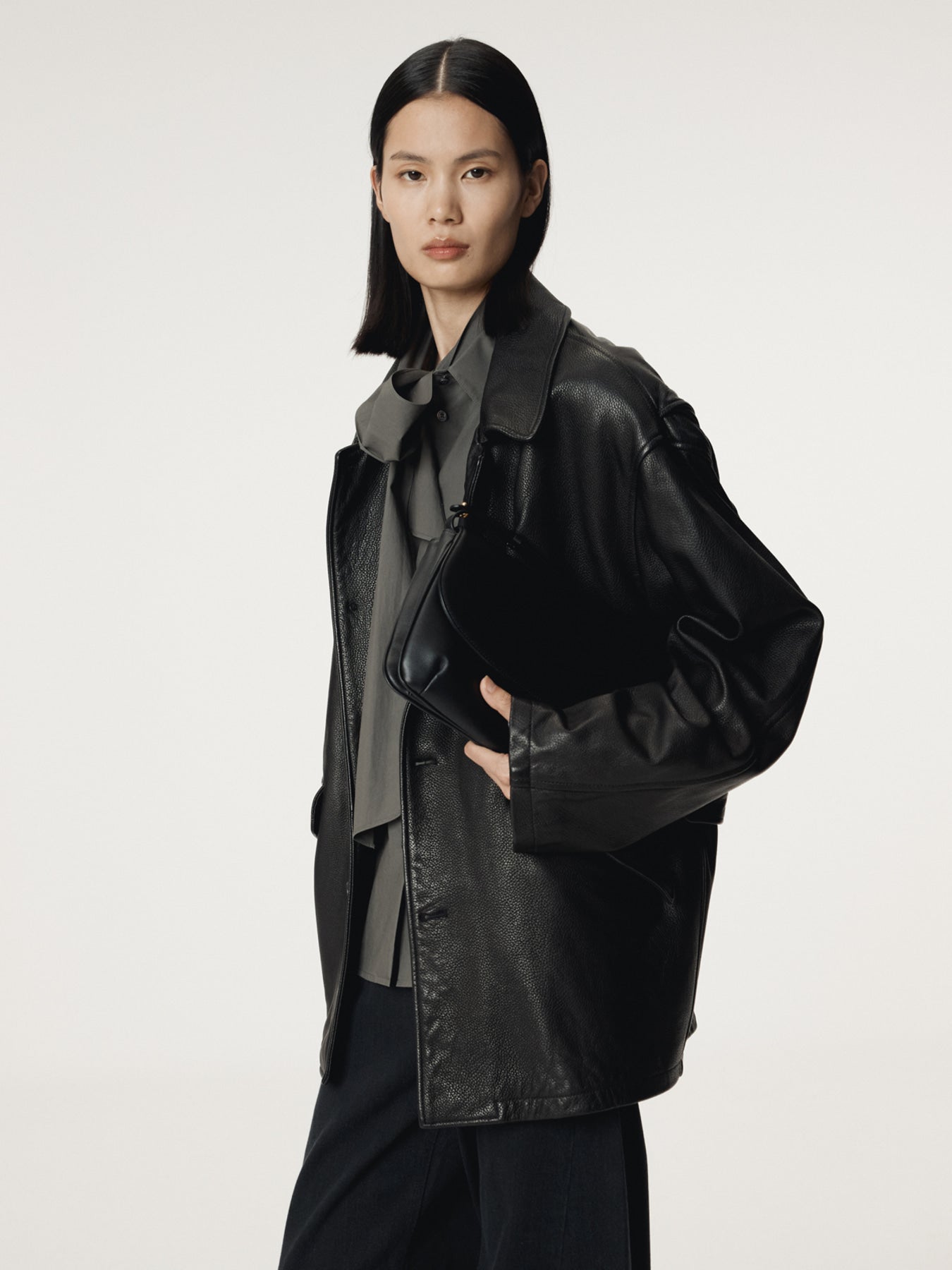 Recto - Vintage Leather Chore Jacket (Black) product image 4 | TRAB K-Fashion Australia