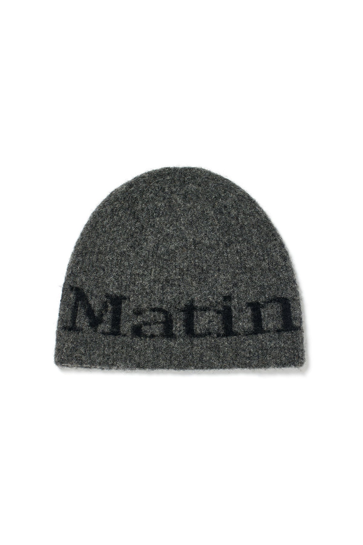 Matin Kim - Logo Heavy Knit Beanie (Charcoal) product image 1 | TRAB K-Fashion Australia