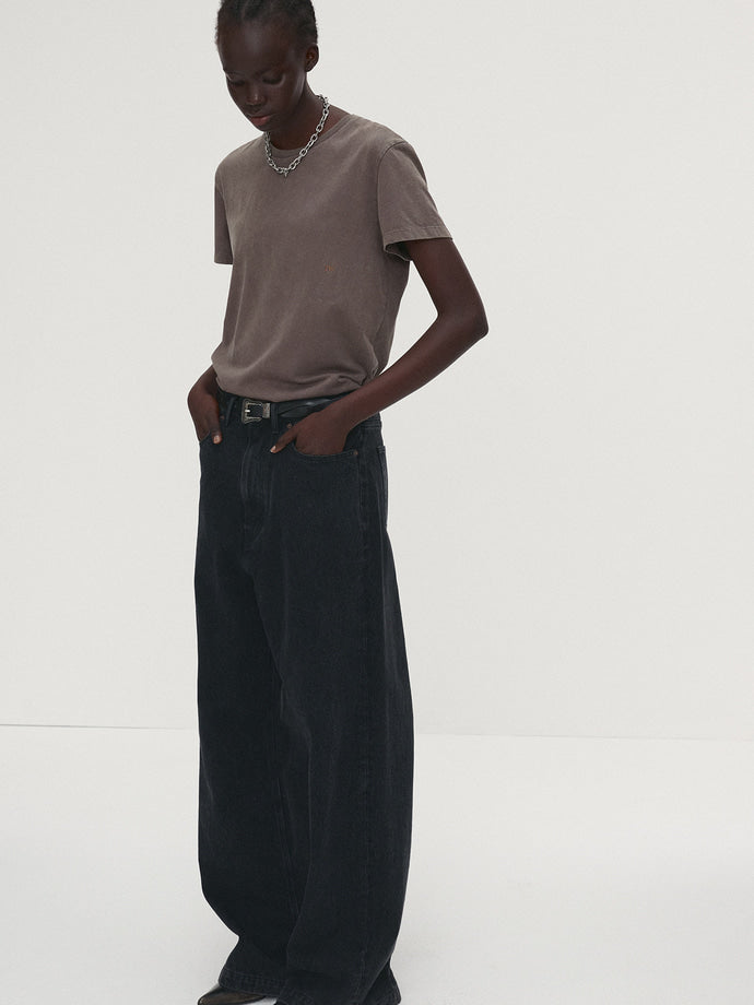 Tonywack - Wide-Leg Denim Jeans (Washed Black) product image 1 | TRAB K-Fashion Australia