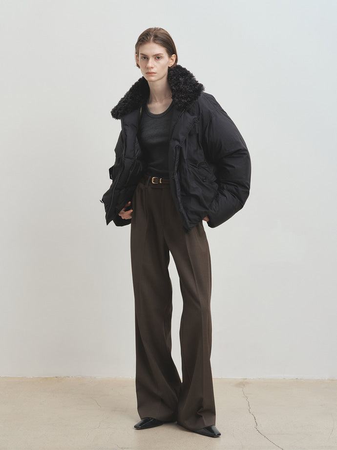 Tonywack - Shearling Collar Puffer Blouson (Black) product image 5 | TRAB K-Fashion Australia