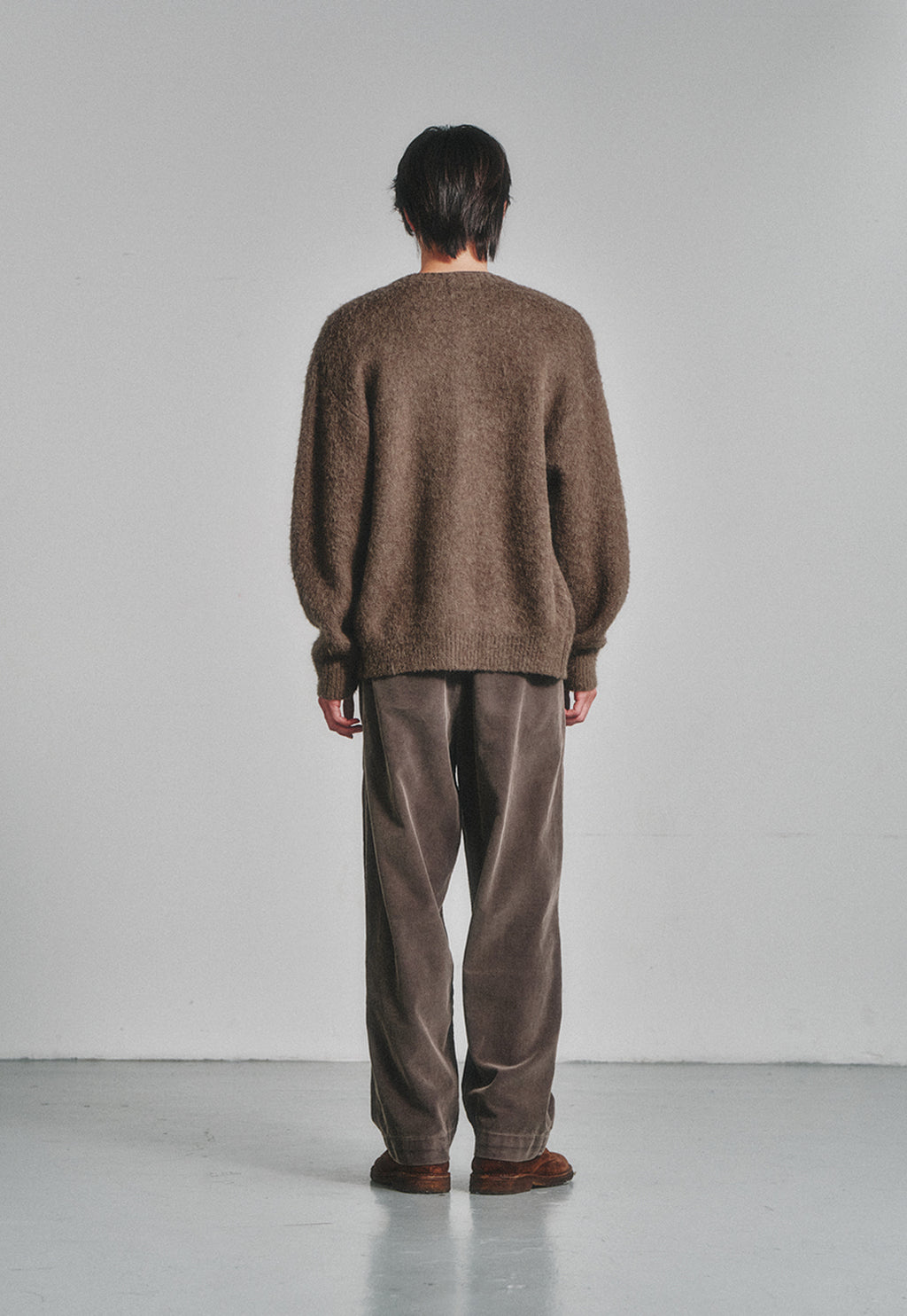 Art if acts - Alpaca Round Neck Cardigan (Mud) product image 4 | TRAB K-Fashion Australia