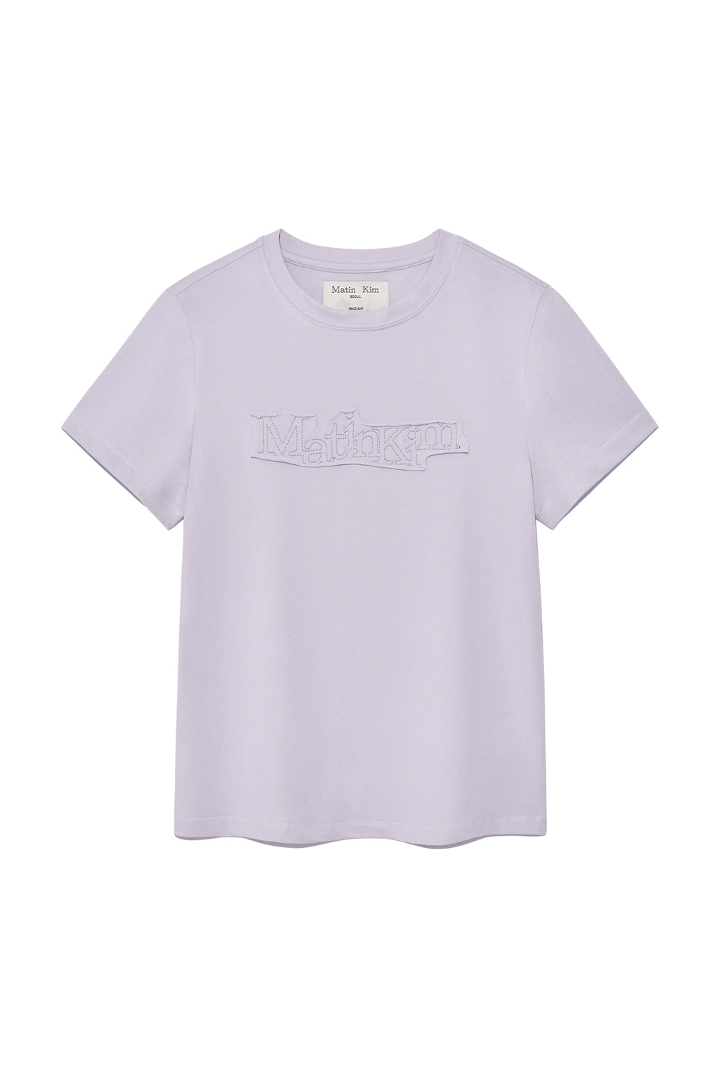 Matin Kim - Applique Logo Patch Top (Lilac) product image 1 | TRAB K-Fashion Australia