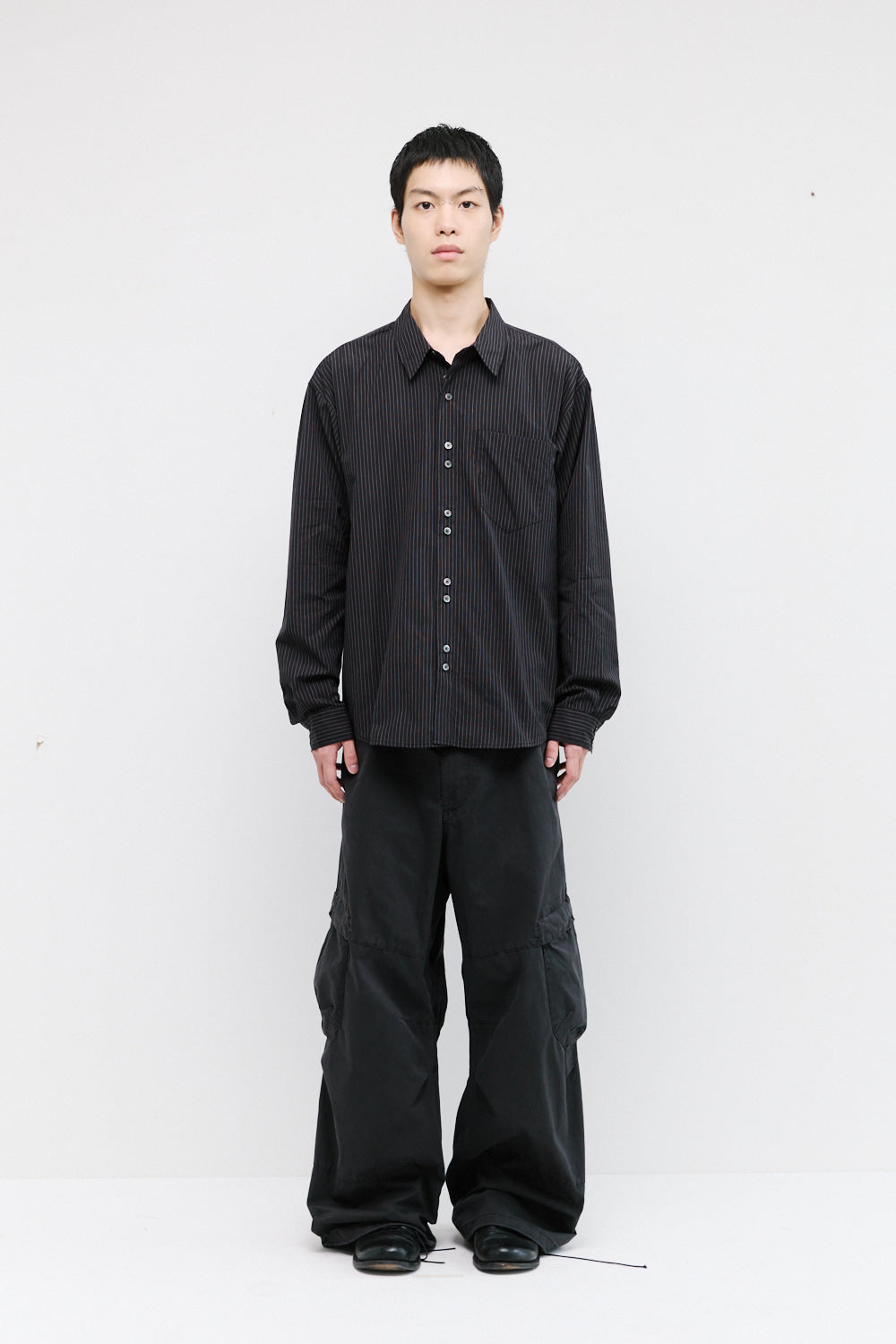 Hatchingroom - Rana Shirt Pin Stripe (Black) product image 4 | TRAB K-Fashion Australia