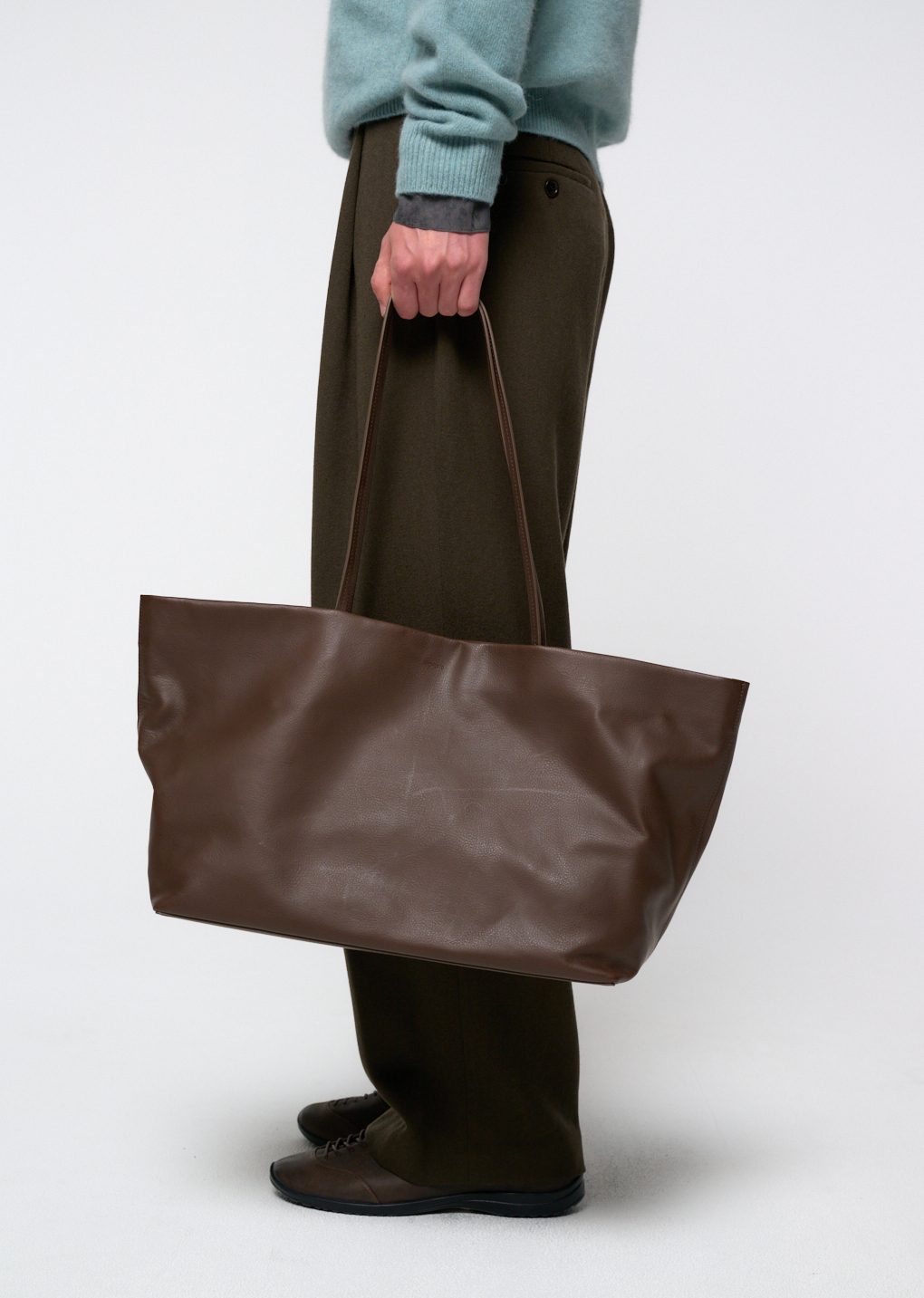 Amomento - Large leather tote bag (Dark Brown) product image 8 | TRAB K-Fashion Australia