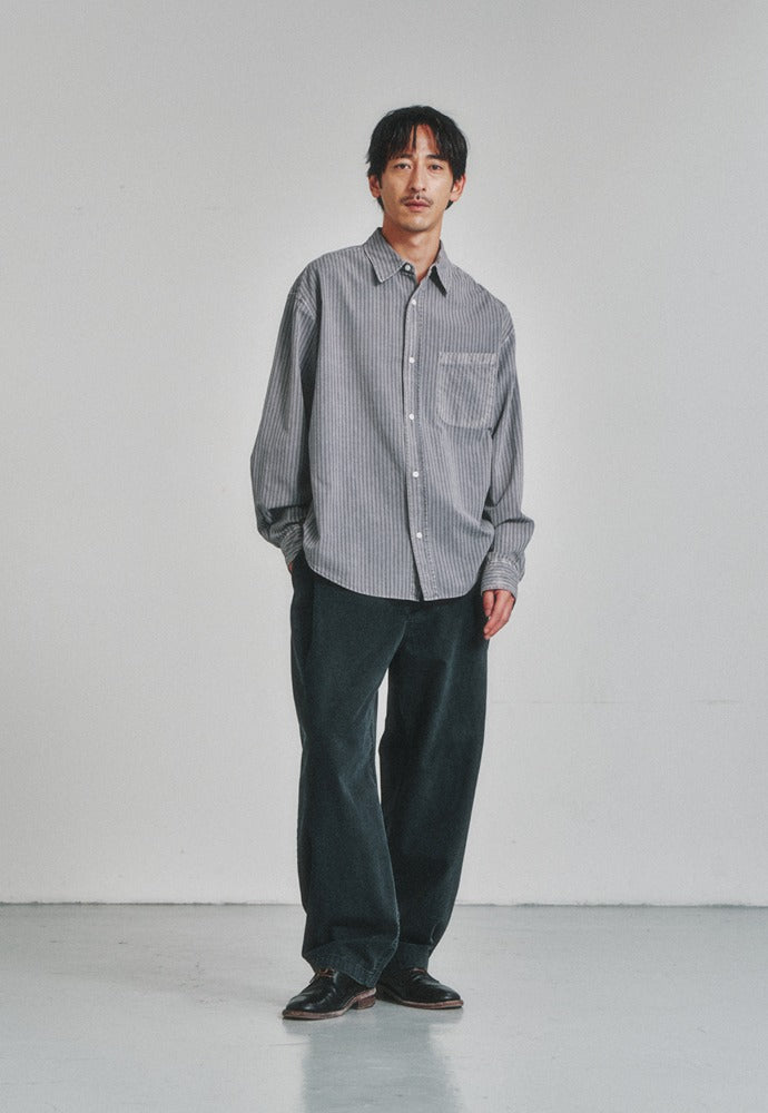 Art if acts - Cotton Side Tuck Curved Trousers (Stone) product image 1 | TRAB K-Fashion Australia
