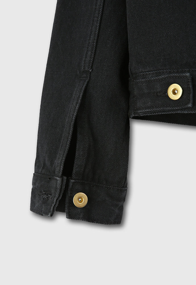 Tonywack - Type Ii Cropped Denim Jacket (Rinsed Black) product image 12 | TRAB K-Fashion Australia