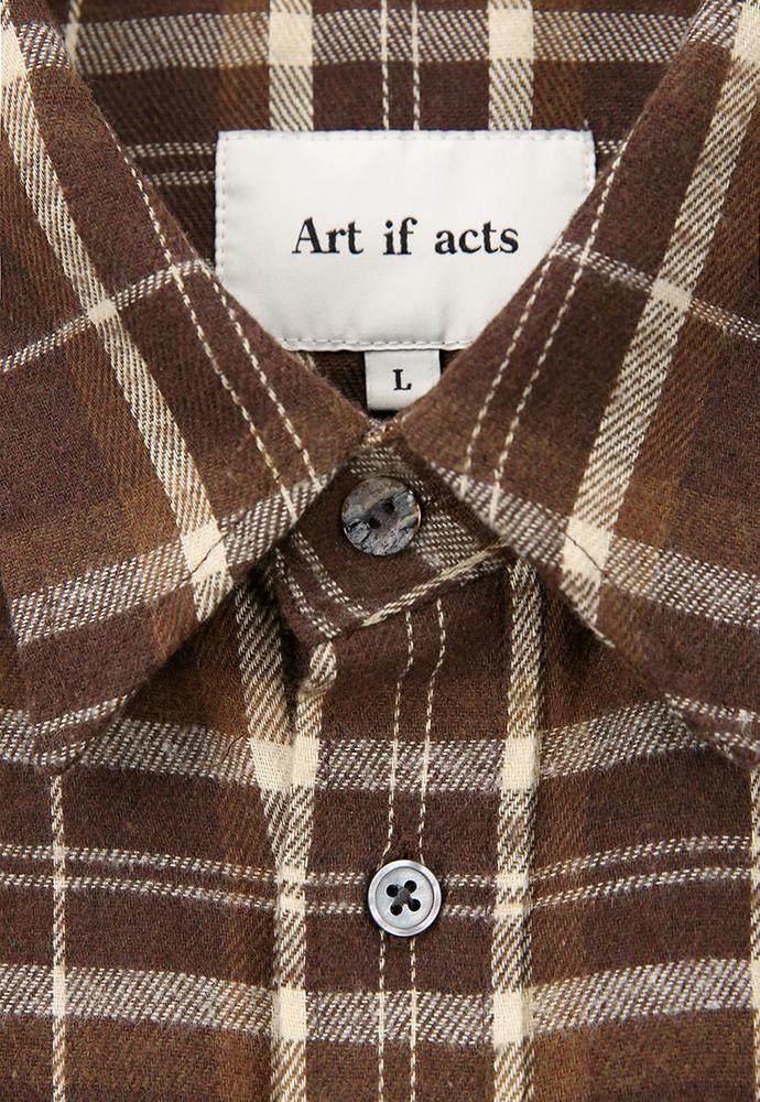 Art if acts - Washed Check Western Shirt (Brown) product image 9 | TRAB K-Fashion Australia