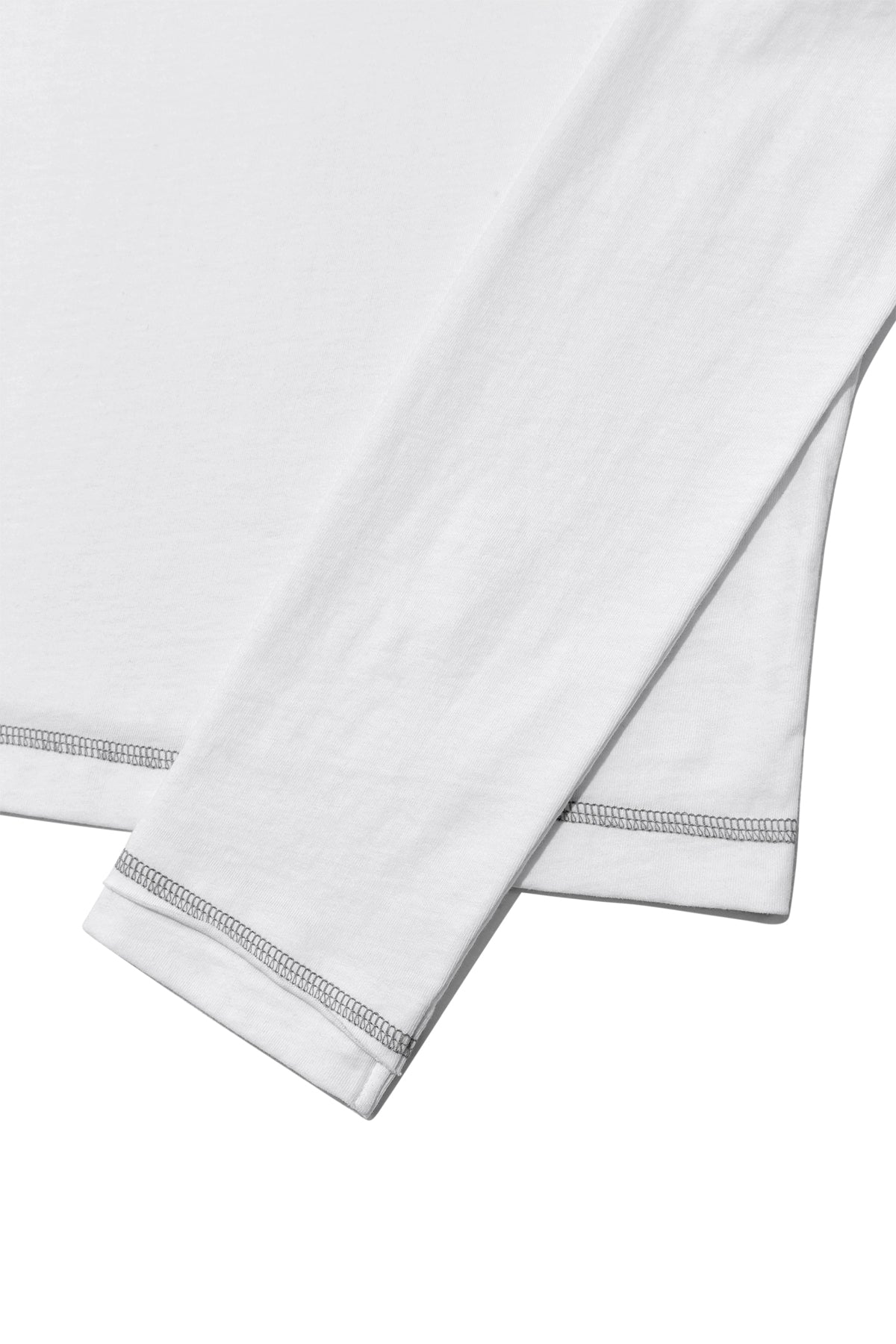 Matin Kim - Cut Line Detail Long Sleeve Logo Top (White) product image 5 | TRAB K-Fashion Australia