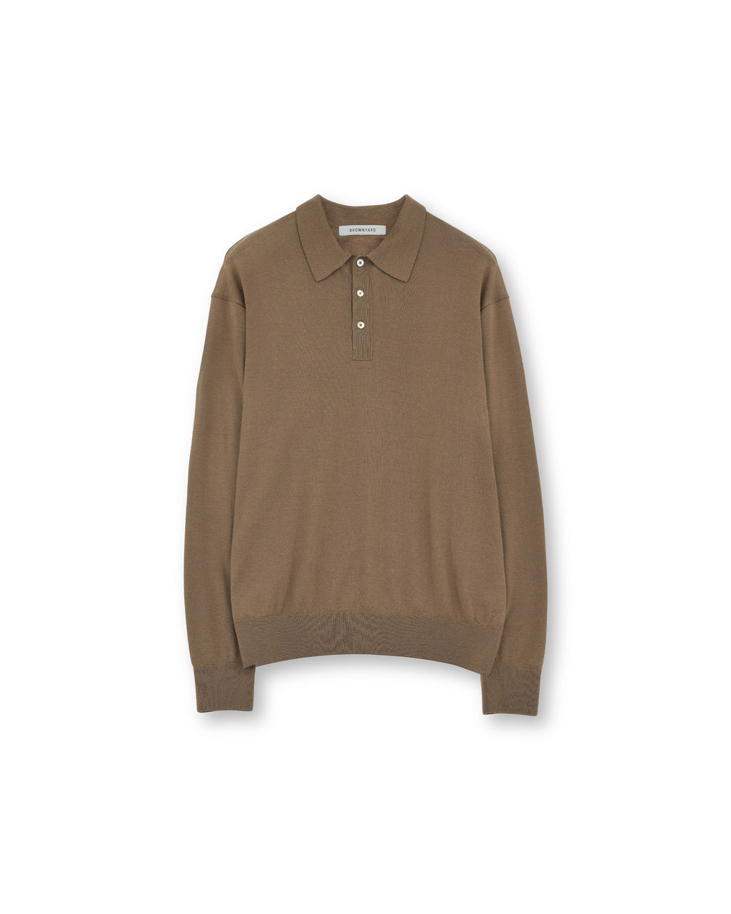Brownyard - Knit Pique Shirt (Brown) product image 5 | TRAB K-Fashion Australia