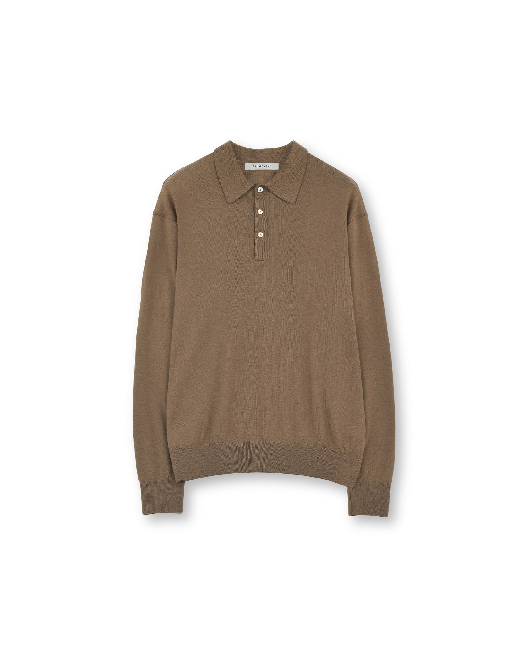 Brownyard - Knit Pique Shirt (Brown) product image 5 | TRAB K-Fashion Australia