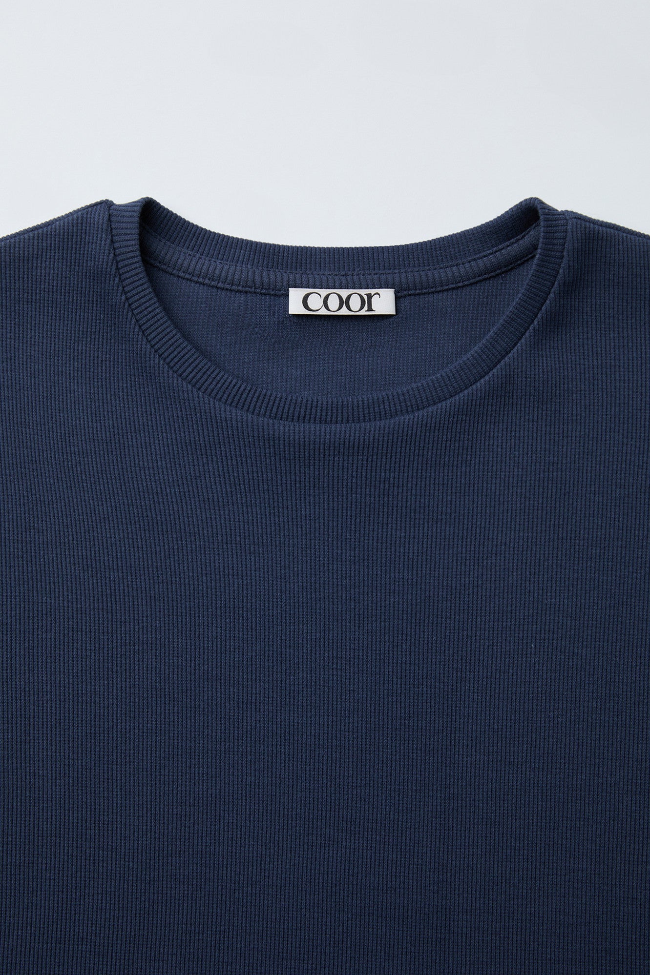 Coor - Ribbed Crop T-Shirt (Navy) product image 5 | TRAB K-Fashion Australia