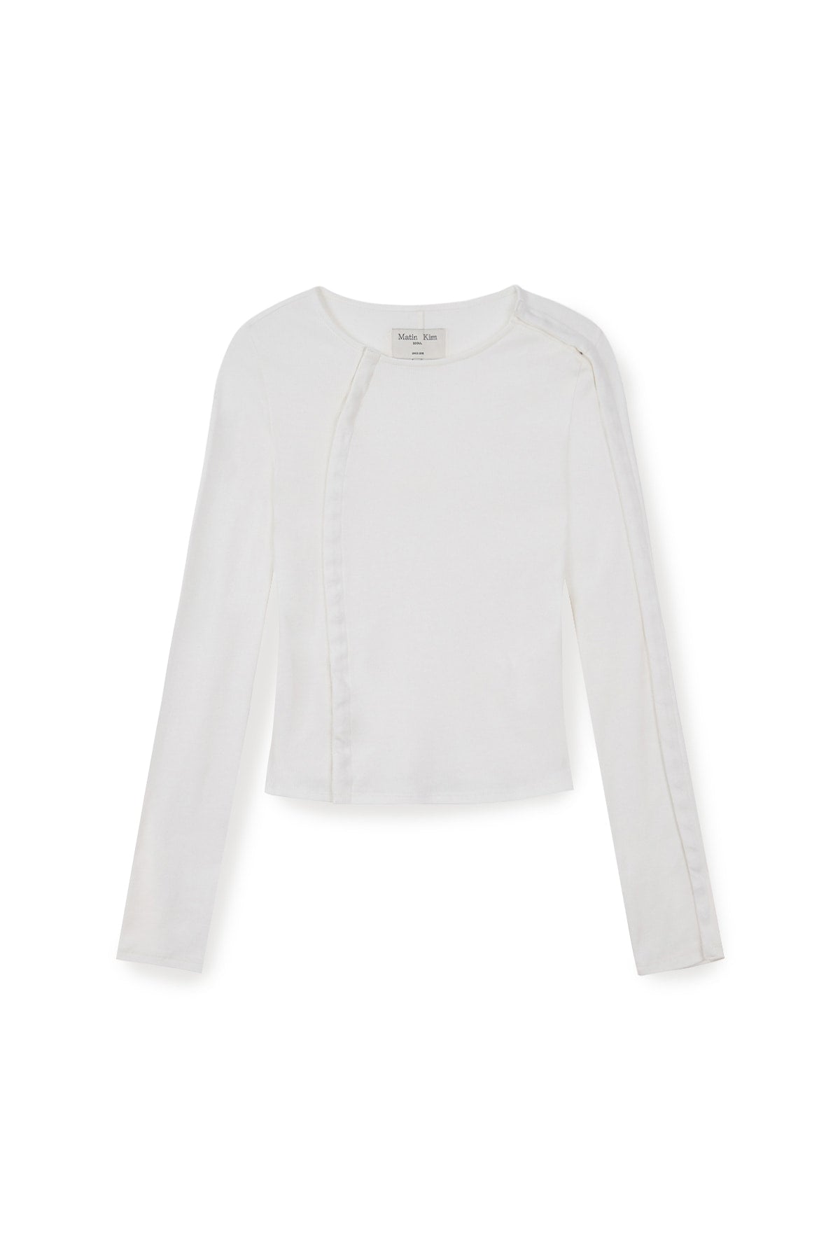 Matin Kim - Snap Detail Slim Top (Ivory) product image 2 | TRAB K-Fashion Australia