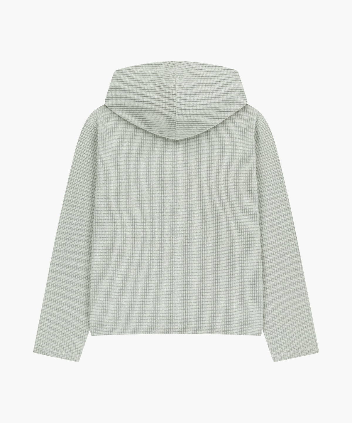 Marithe & Francois Girbaud - Grid Fleece Hoodie Zipup (Ecru) product image 2 | TRAB K-Fashion Australia