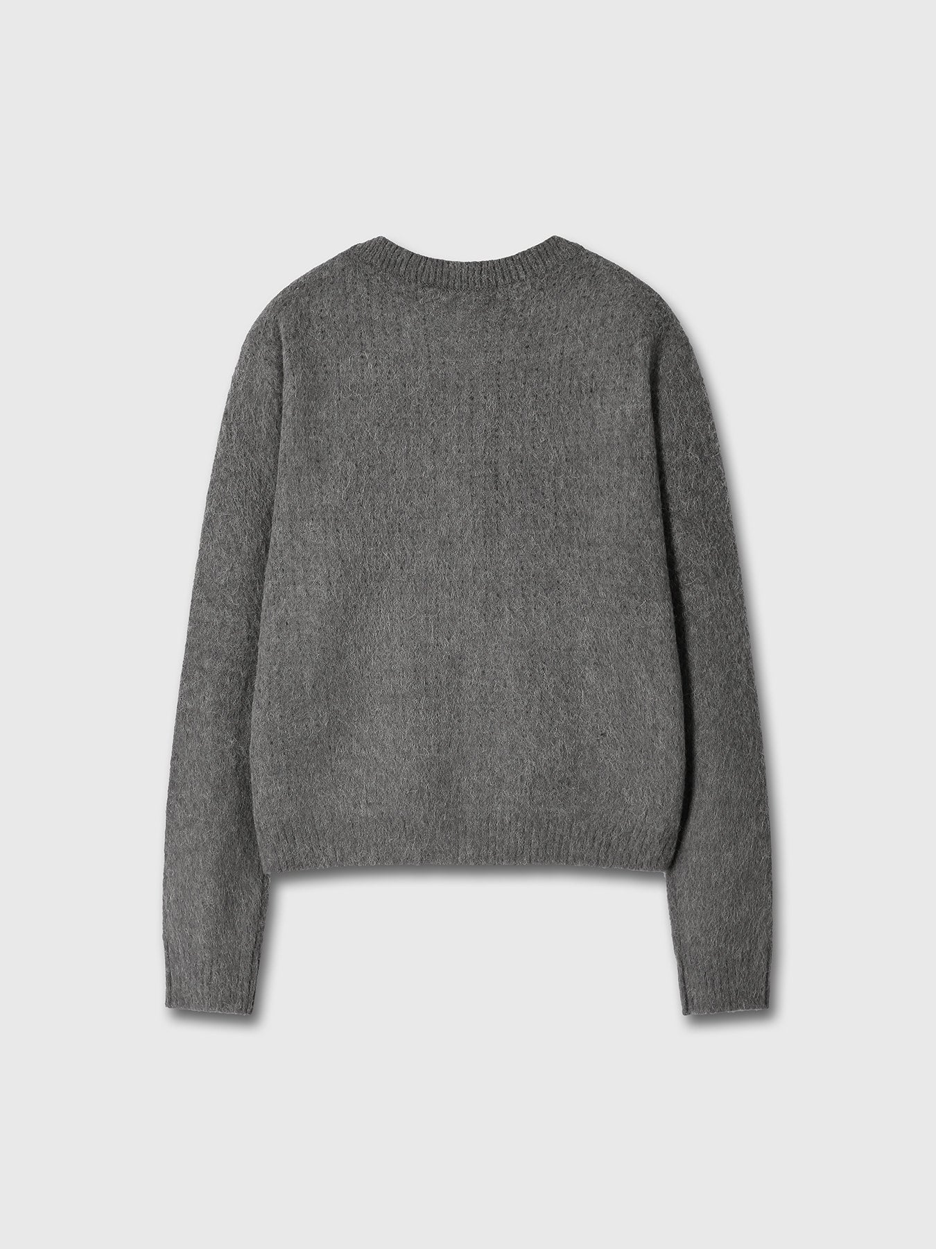 Tonywack - Alpaca Mohair Crew-Neck Cardigan (Carbon) product image 6 | TRAB K-Fashion Australia