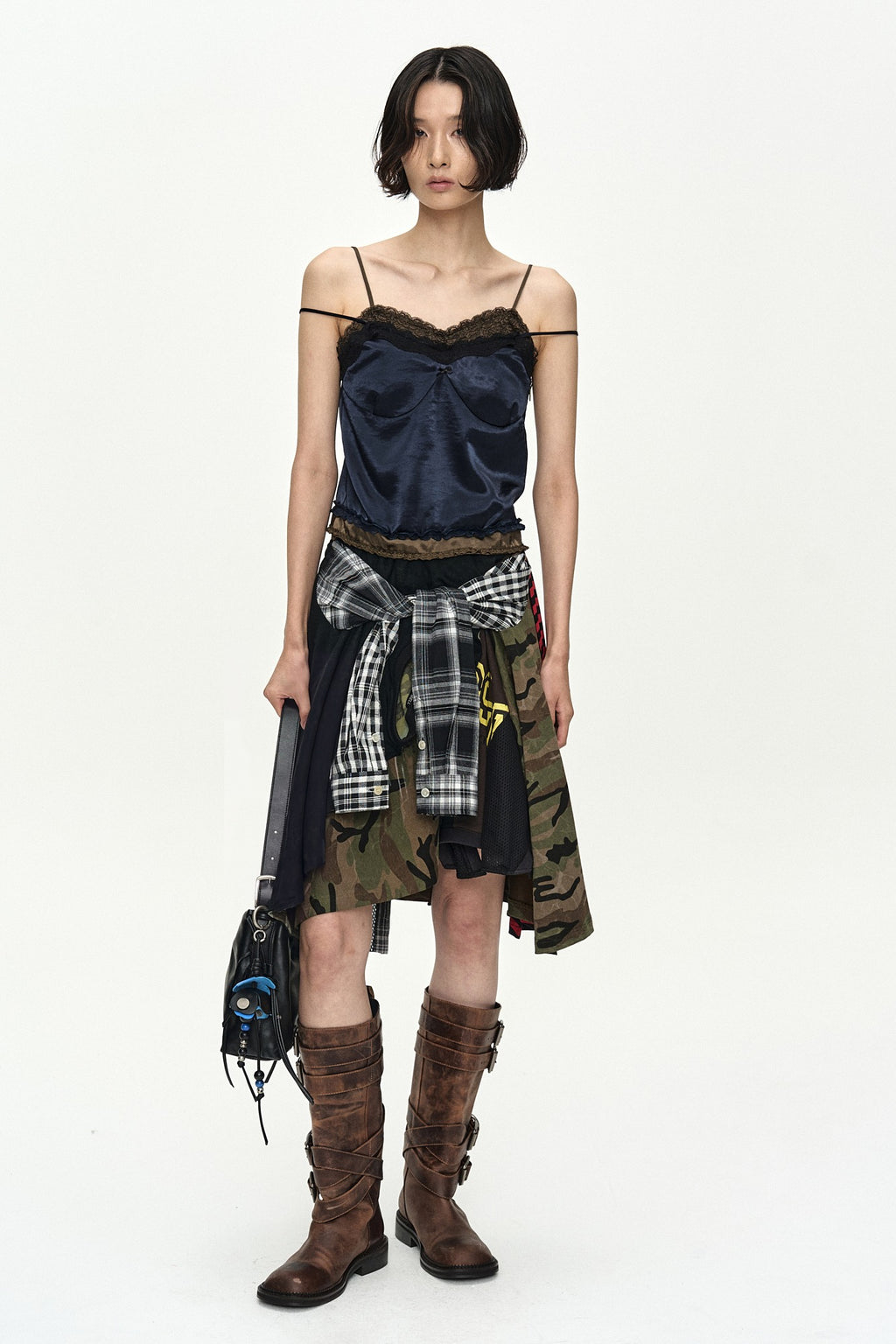 Andersson Bell - Reworked Vintage Jersey Camisole Dress (Navy) product image 1 | TRAB K-Fashion Australia