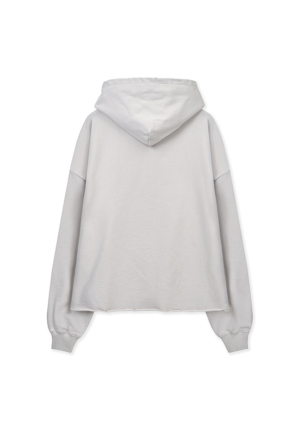 Matin Kim - Raw Edge Hem Sweat Hoody (Light Beige) product image 2 | TRAB K-Fashion Australia
