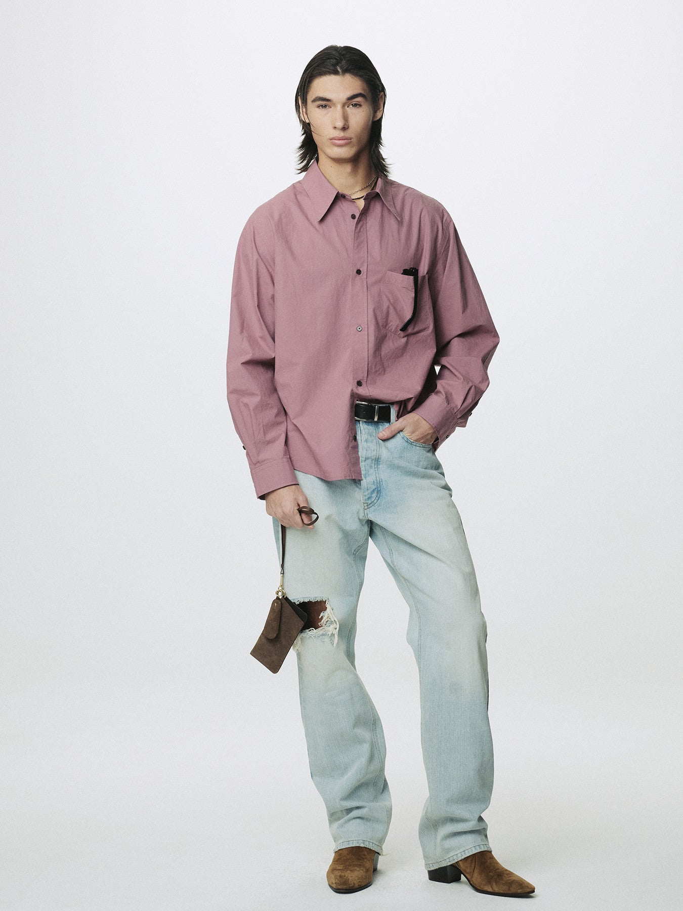 Tonywack - Washed Cotton Shirt (Dusty Pink) product image 2 | TRAB K-Fashion Australia