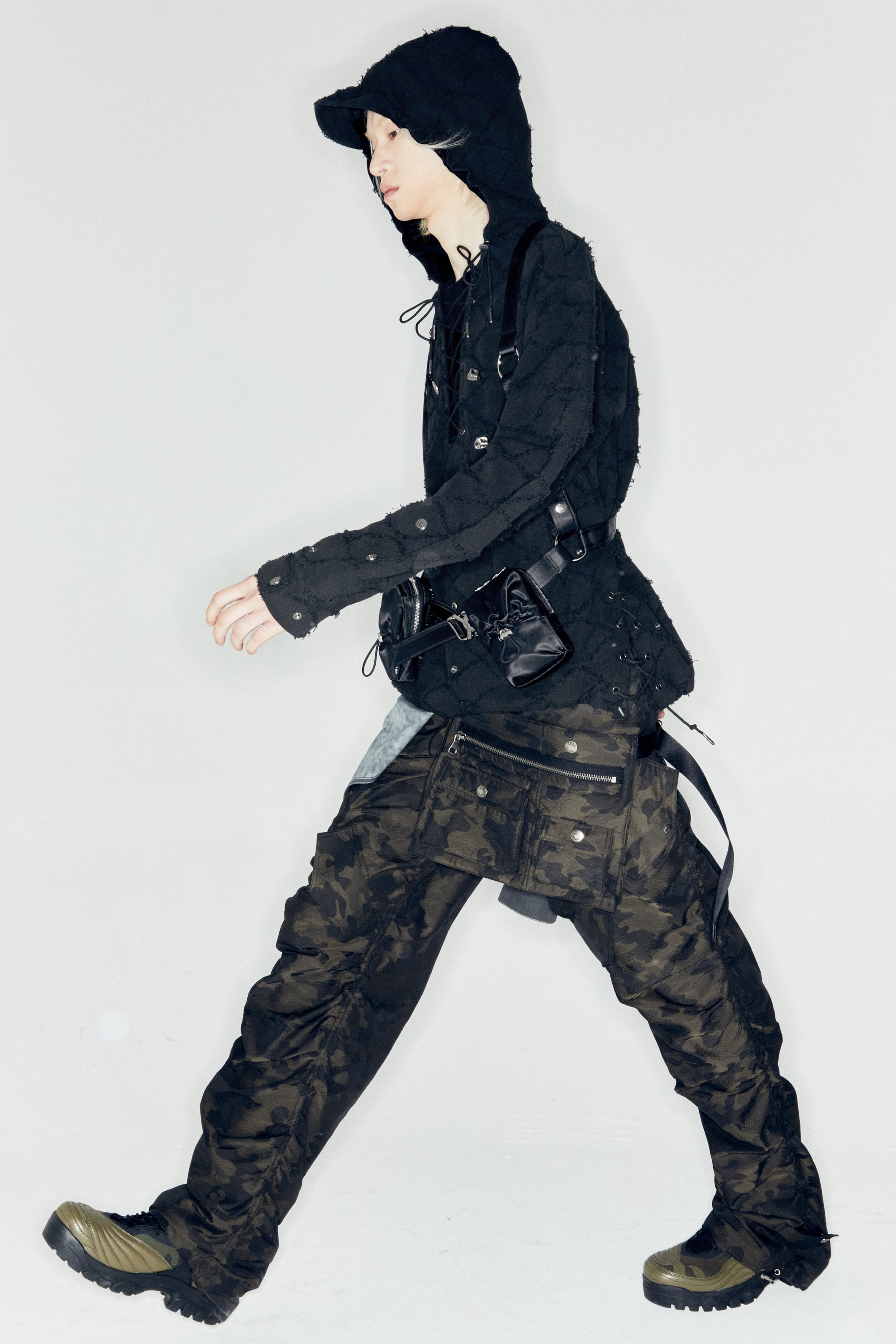 Andersson Bell - 3way Camouflage Pocket Bag (Green) product image 7 | TRAB K-Fashion Australia