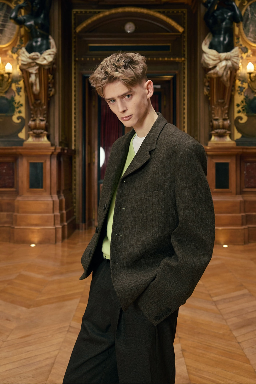STU - 4 Button Single Breasted Jacket (Khaki) product image 5 | TRAB K-Fashion Australia