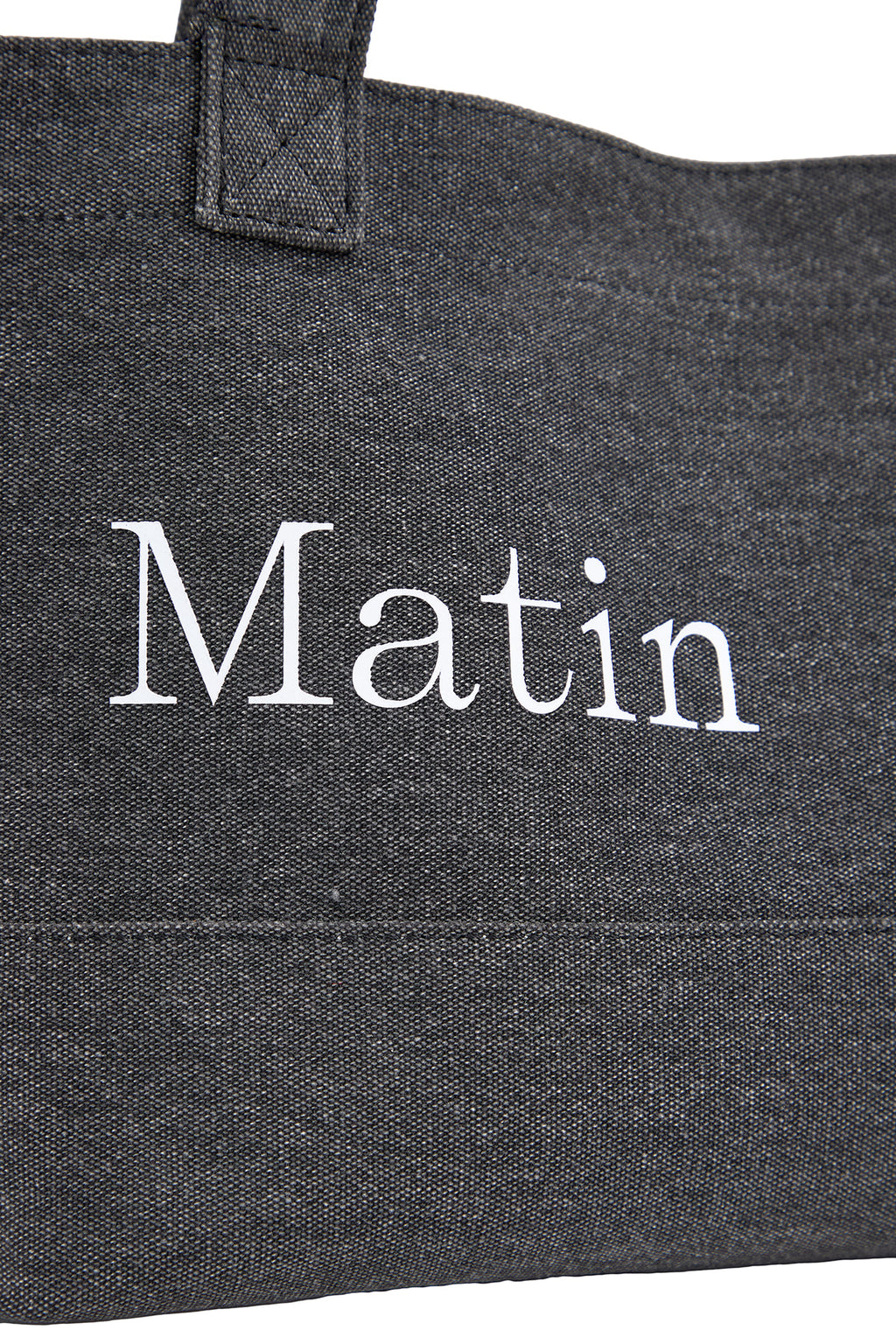 Matin Kim - Matin Logo Canvas Wide Shoulder Bag (Charcoal) product image 3 | TRAB K-Fashion Australia