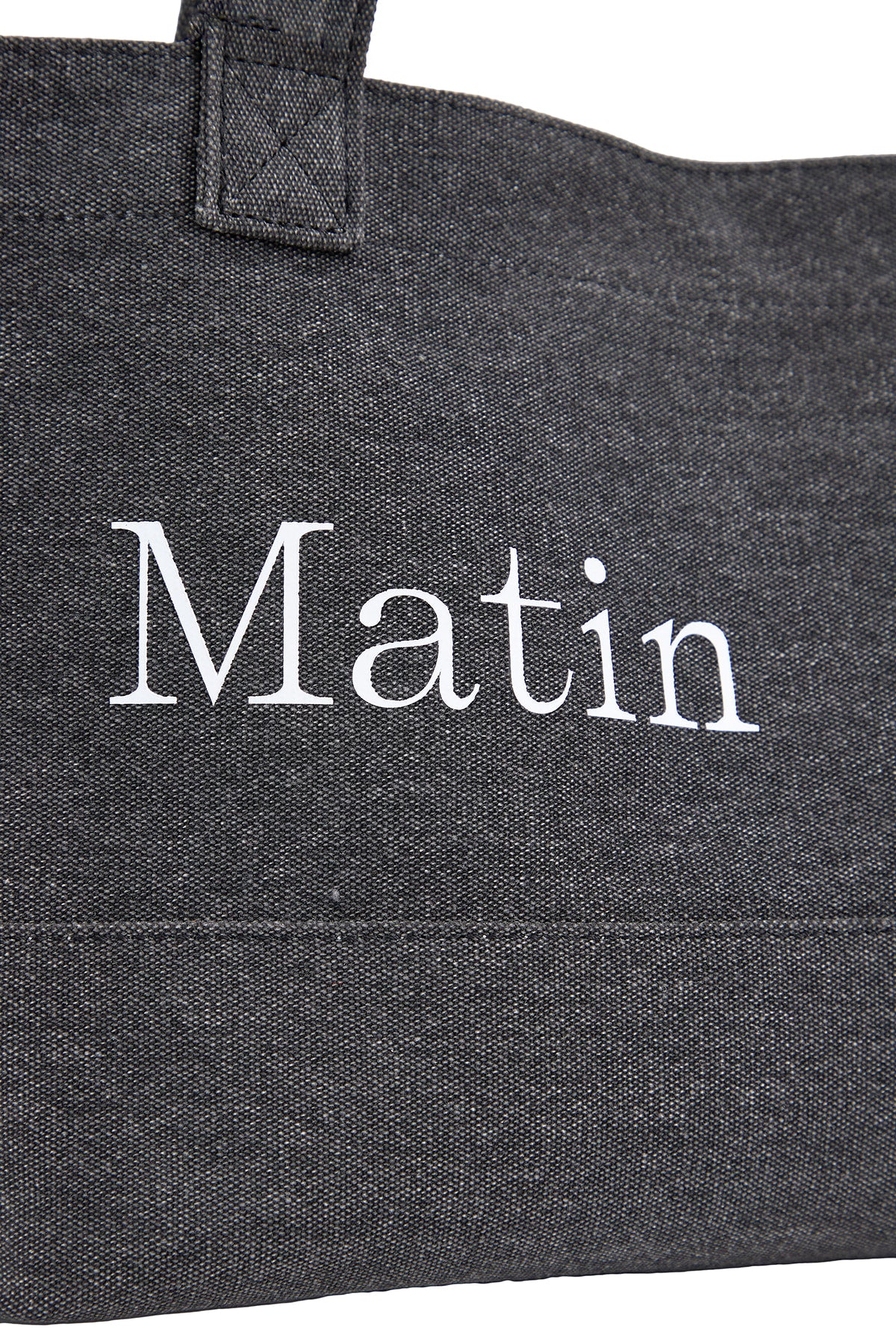Matin Kim - Matin Logo Canvas Wide Shoulder Bag (Charcoal) product image 3 | TRAB K-Fashion Australia