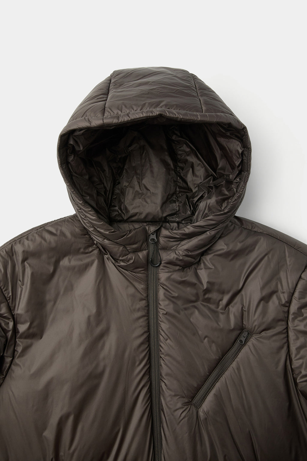 Coor - Light Weight Shell Padded Hoodie Jumper (Dark Brown) product image 5 | TRAB K-Fashion Australia