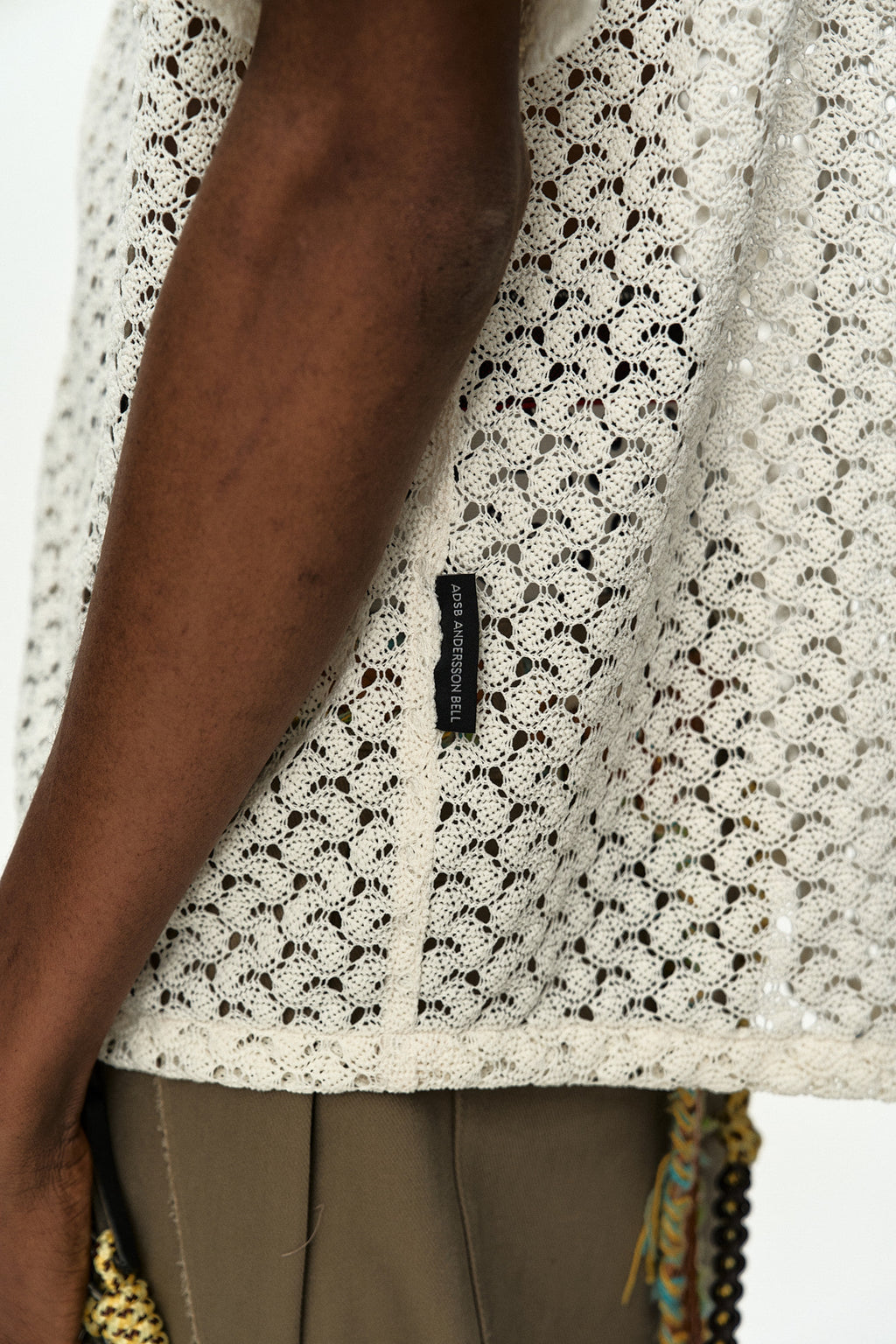 Andersson Bell - Tres Sheer Knitted Shirt (Ecru) product image 6 | TRAB K-Fashion Australia