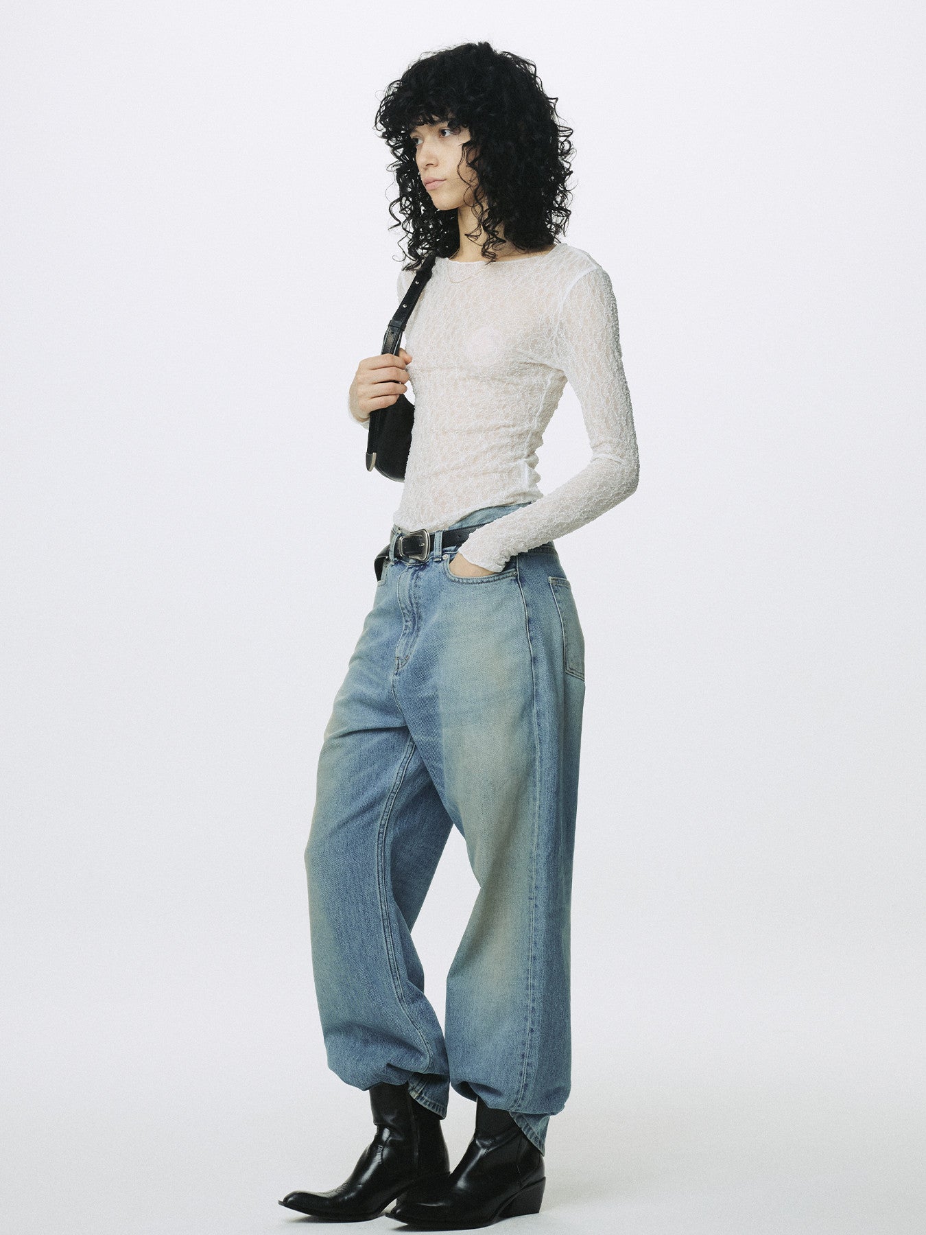 Tonywack - Lace Long Sleeve Top (Off White) product image 2 | TRAB K-Fashion Australia