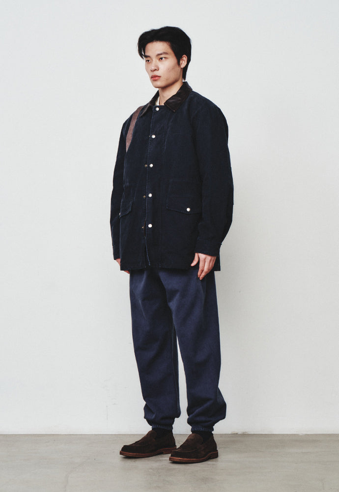 Art if acts - Leather Collar Garment Field Jacket (Faded Black) product image 2 | TRAB K-Fashion Australia
