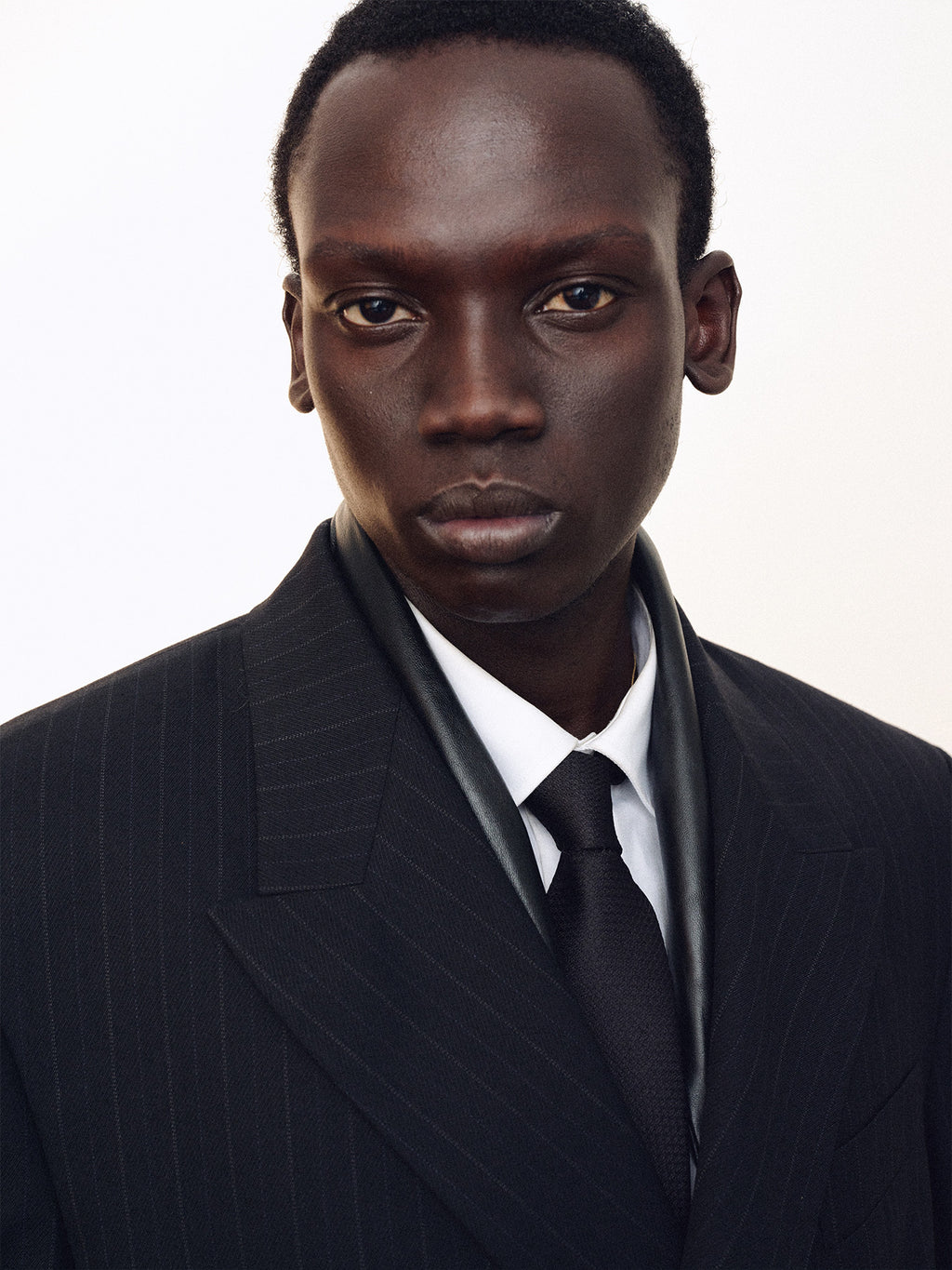 Tonywack - Pinstriped Wool Tailored Wrap Blazer (Black Pinstripe) product image 9 | TRAB K-Fashion Australia