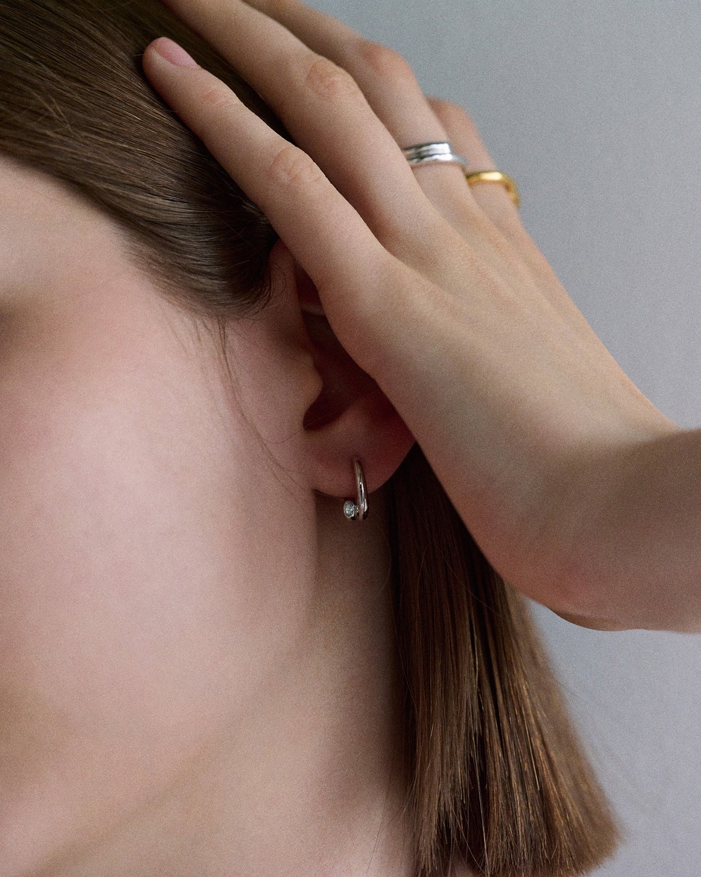 Numbering - Coil Oval Point Earring #8100 product image 2 | TRAB K-Fashion Australia