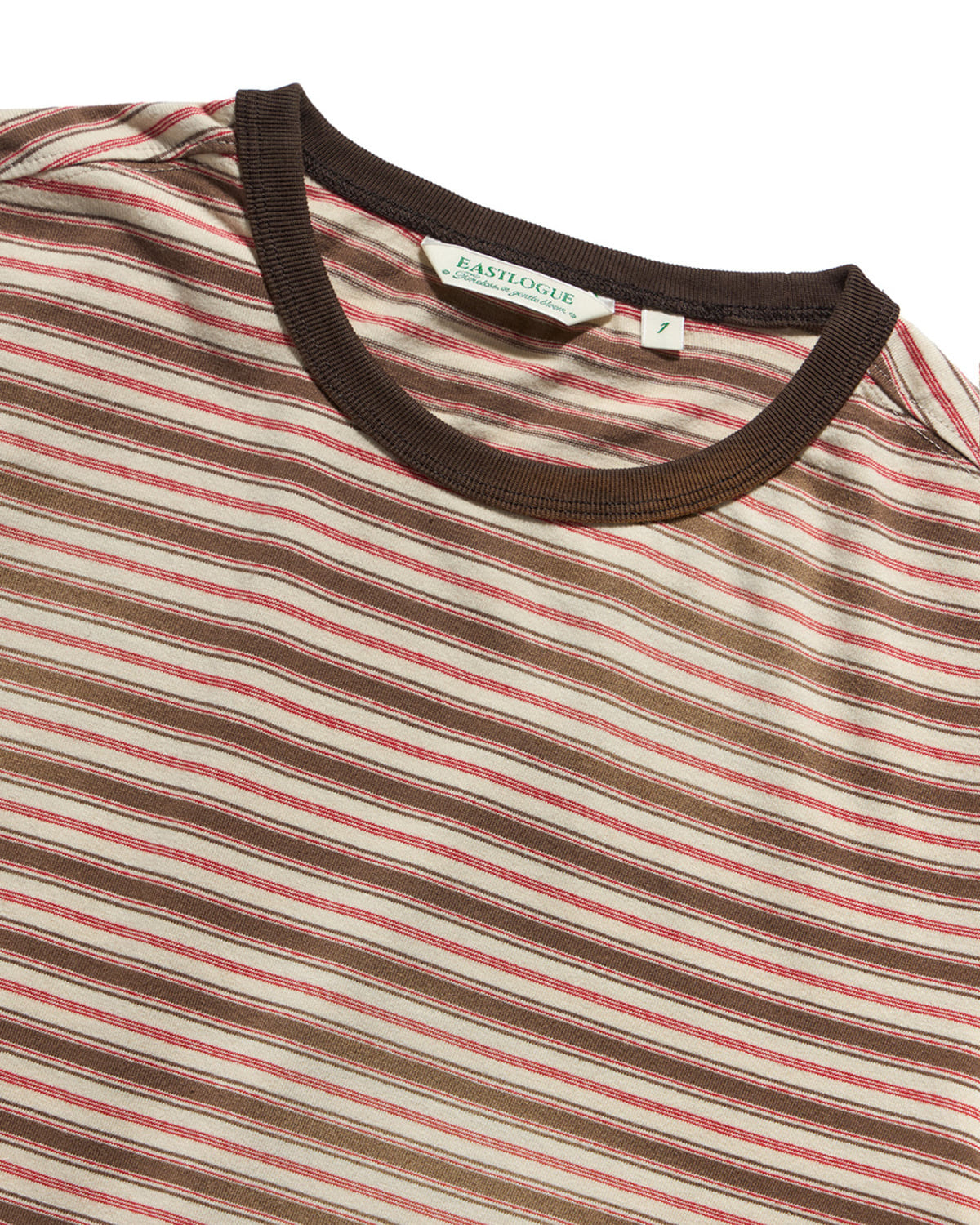 Eastlogue - Bleached Stripe T-shirts (Red & Beige Stripe) product image 3 | TRAB K-Fashion Australia
