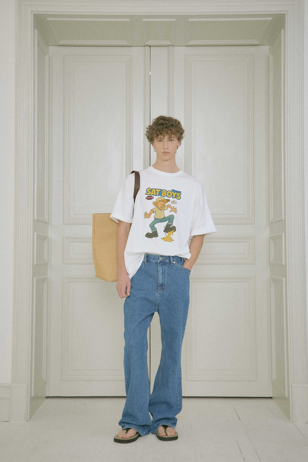 Stu - Stripe Denim Pants Mid (Blue) product image 5 | TRAB K-Fashion Australia