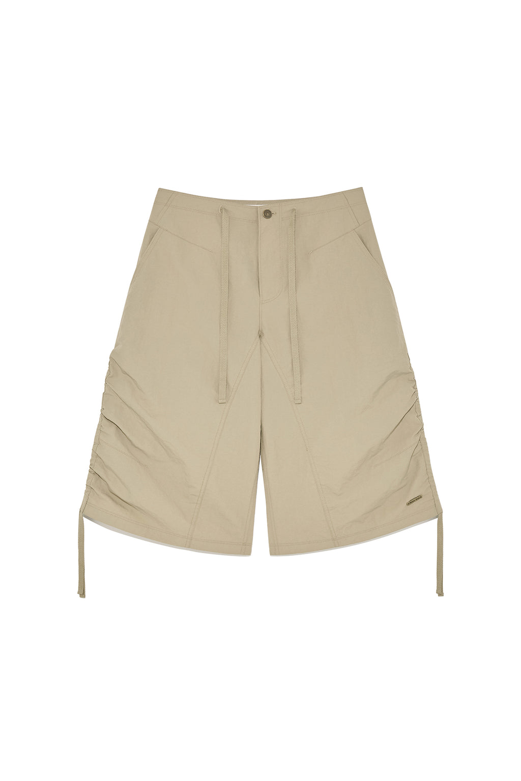 Matin Kim - Nylon String Half Pants (Beige) product image 1 | TRAB K-Fashion Australia