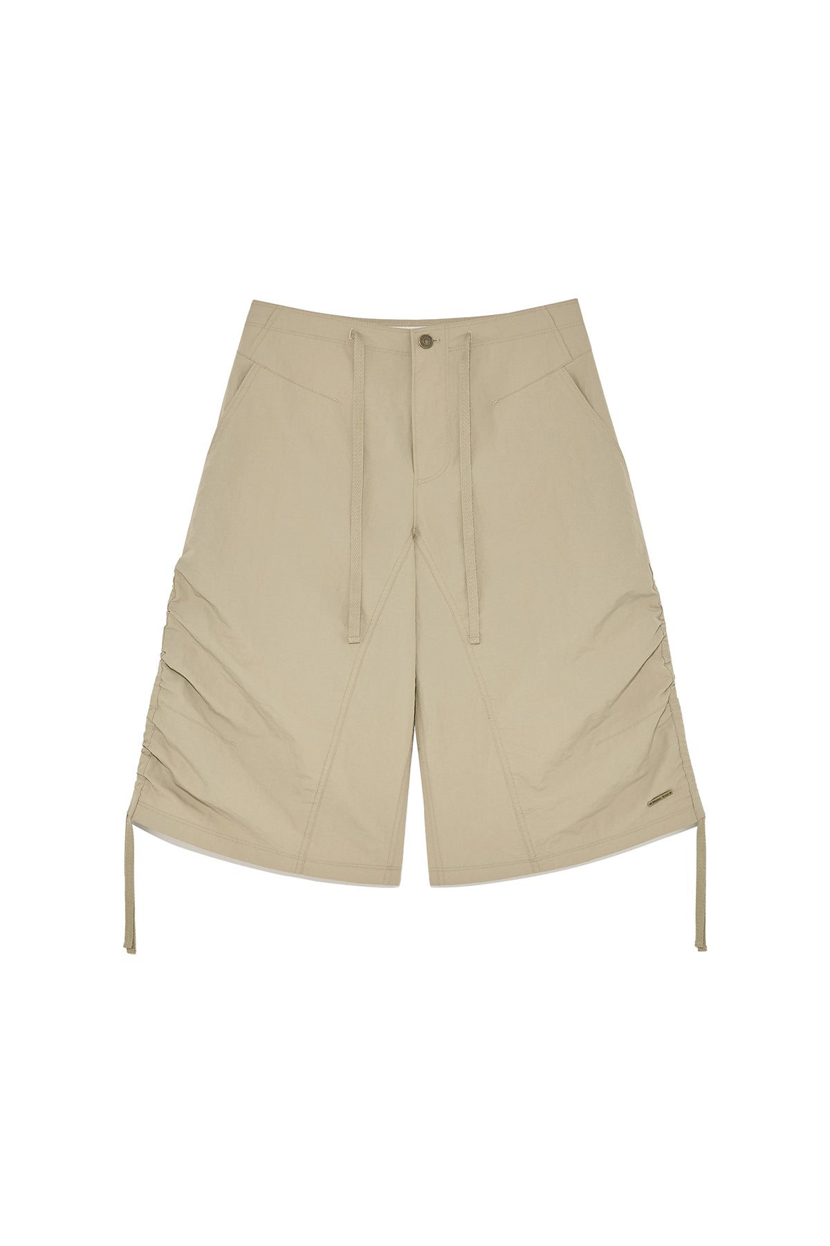Matin Kim - Nylon String Half Pants (Beige) product image 1 | TRAB K-Fashion Australia