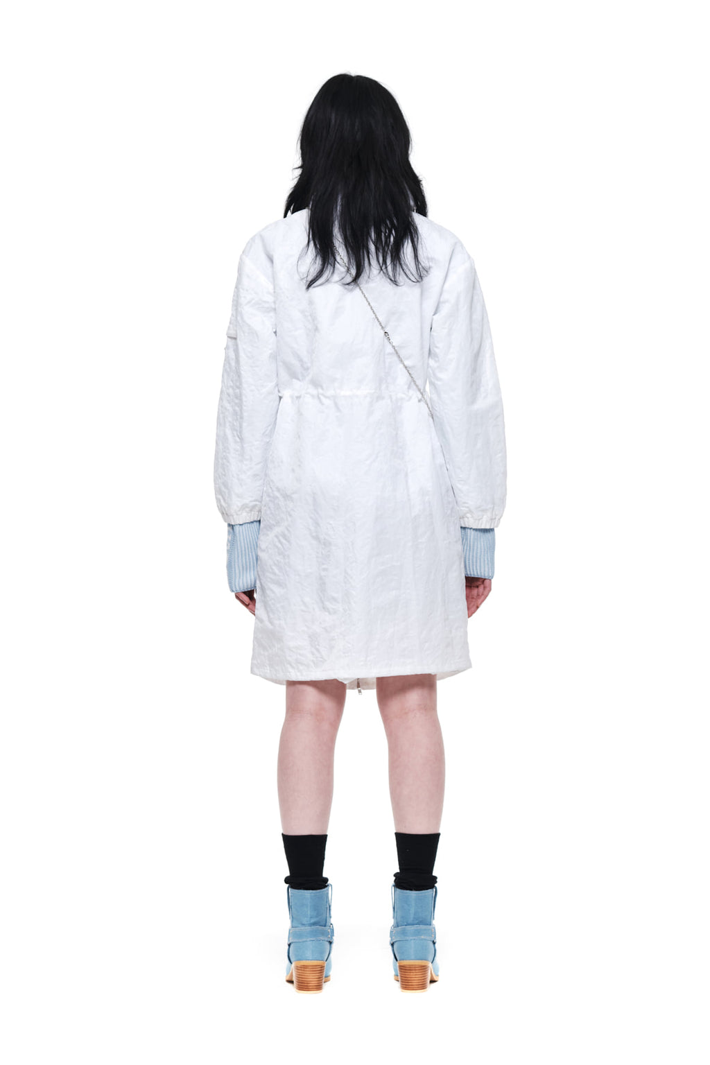 Matin Kim - Two Tone String Light Coat (White) product image 7 | TRAB K-Fashion Australia