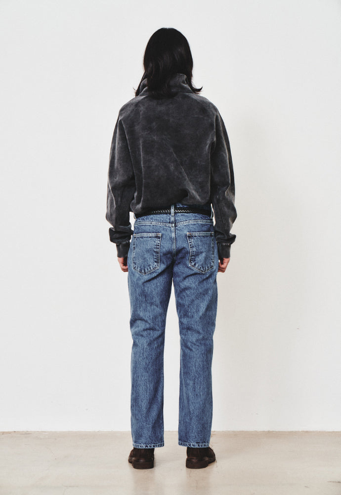 Art if acts - Garment Dyed Half Zipup Sweat (Faded Charcoal) product image 3 | TRAB K-Fashion Australia