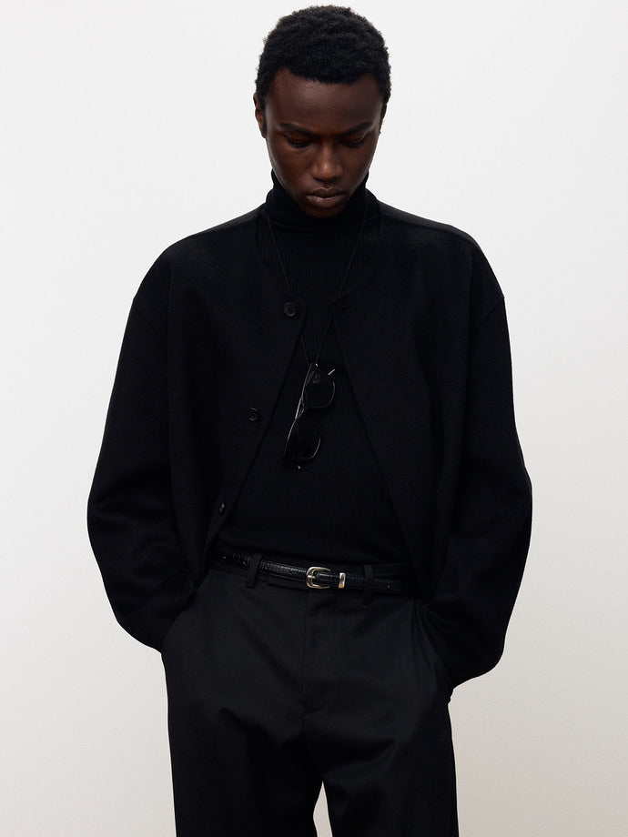 Tonywack - Hand-Made Cashmere Collarless Jacket (Black) product image 5 | TRAB K-Fashion Australia