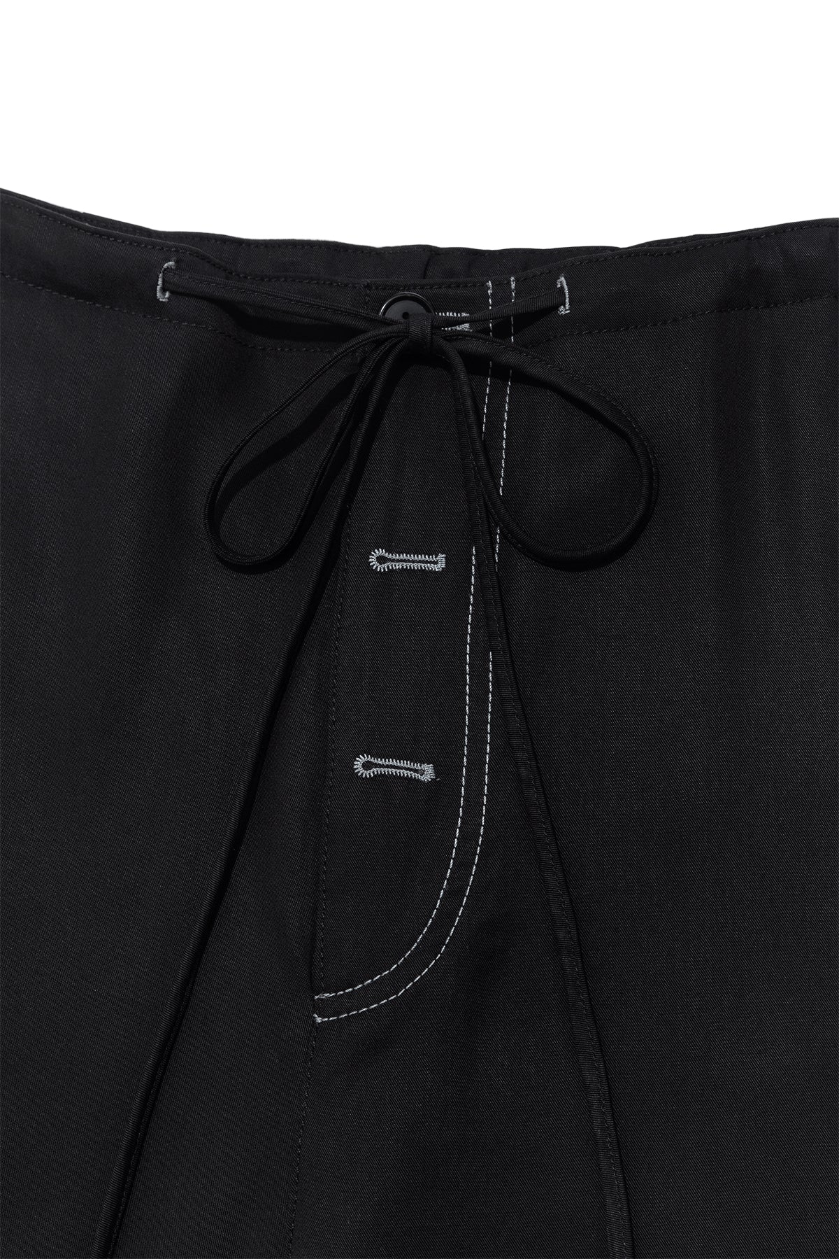 Matin Kim - Button Point String Wide Pants (Black) product image 3 | TRAB K-Fashion Australia