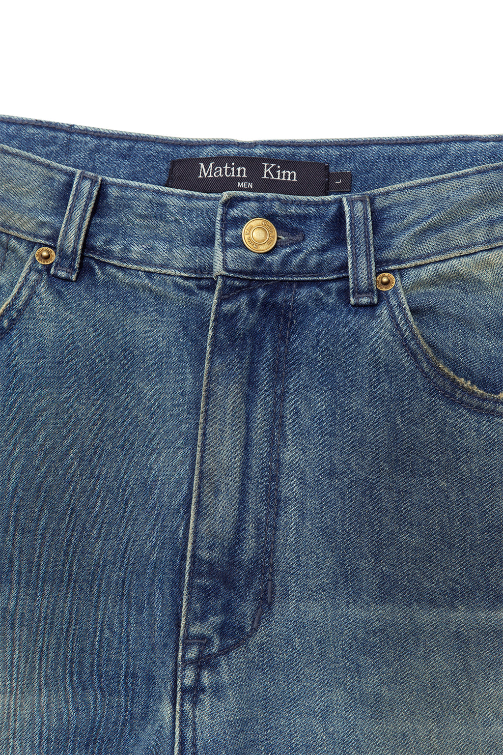 Matin Kim - Embo Washed Denim Pants (Blue) product image 3 | TRAB K-Fashion Australia
