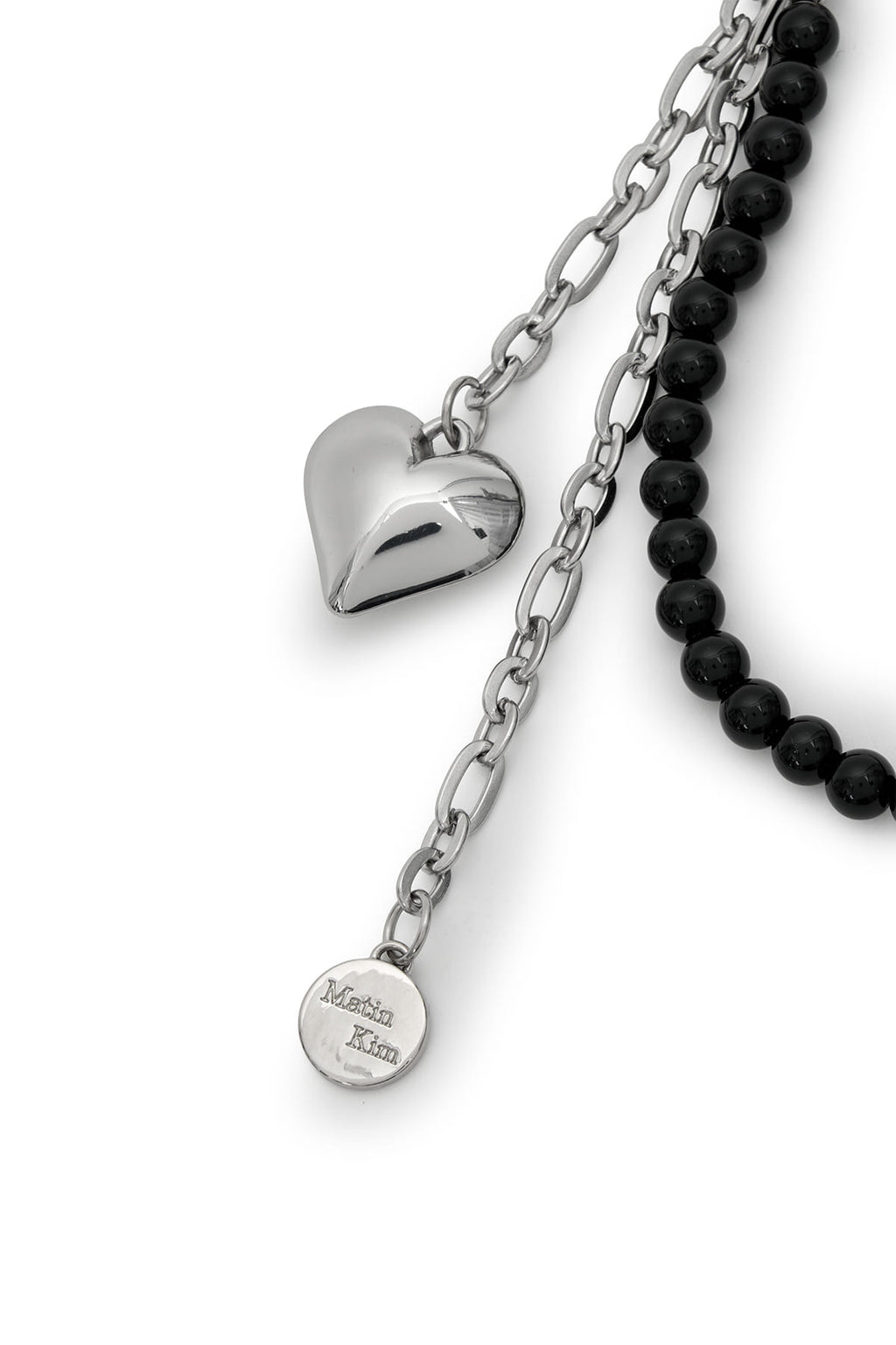 Matin Kim - Matin Heart Charm Keyring (Black) product image 3 | TRAB K-Fashion Australia