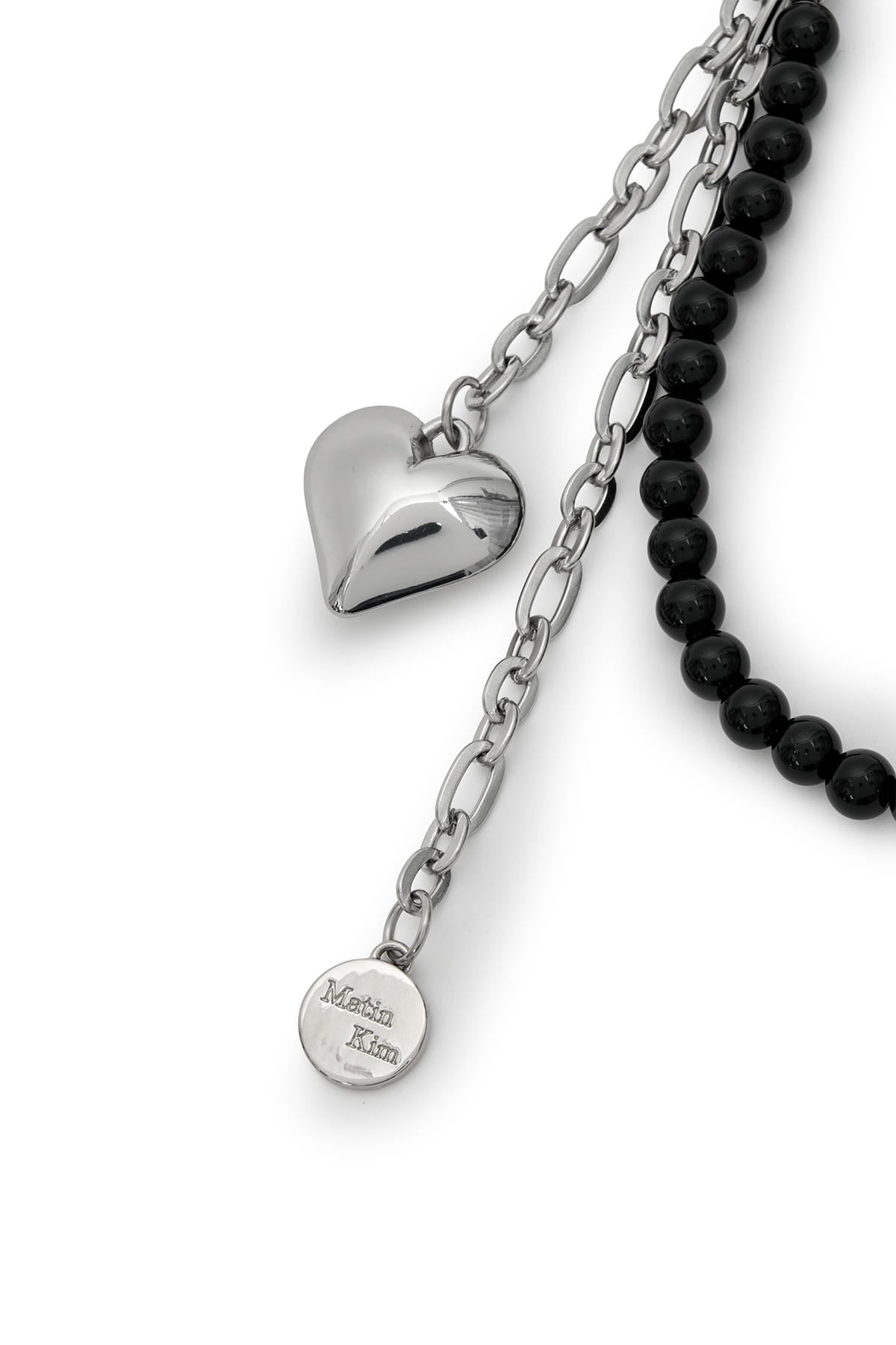 Matin Kim - Matin Heart Charm Keyring (Black) product image 3 | TRAB K-Fashion Australia